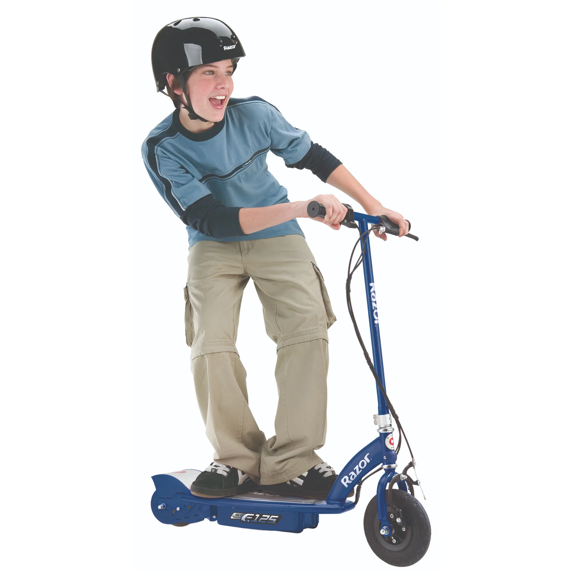 Razor E125 24V Motorized Battery Powered Electric Scooter, Blue (2 Pack)