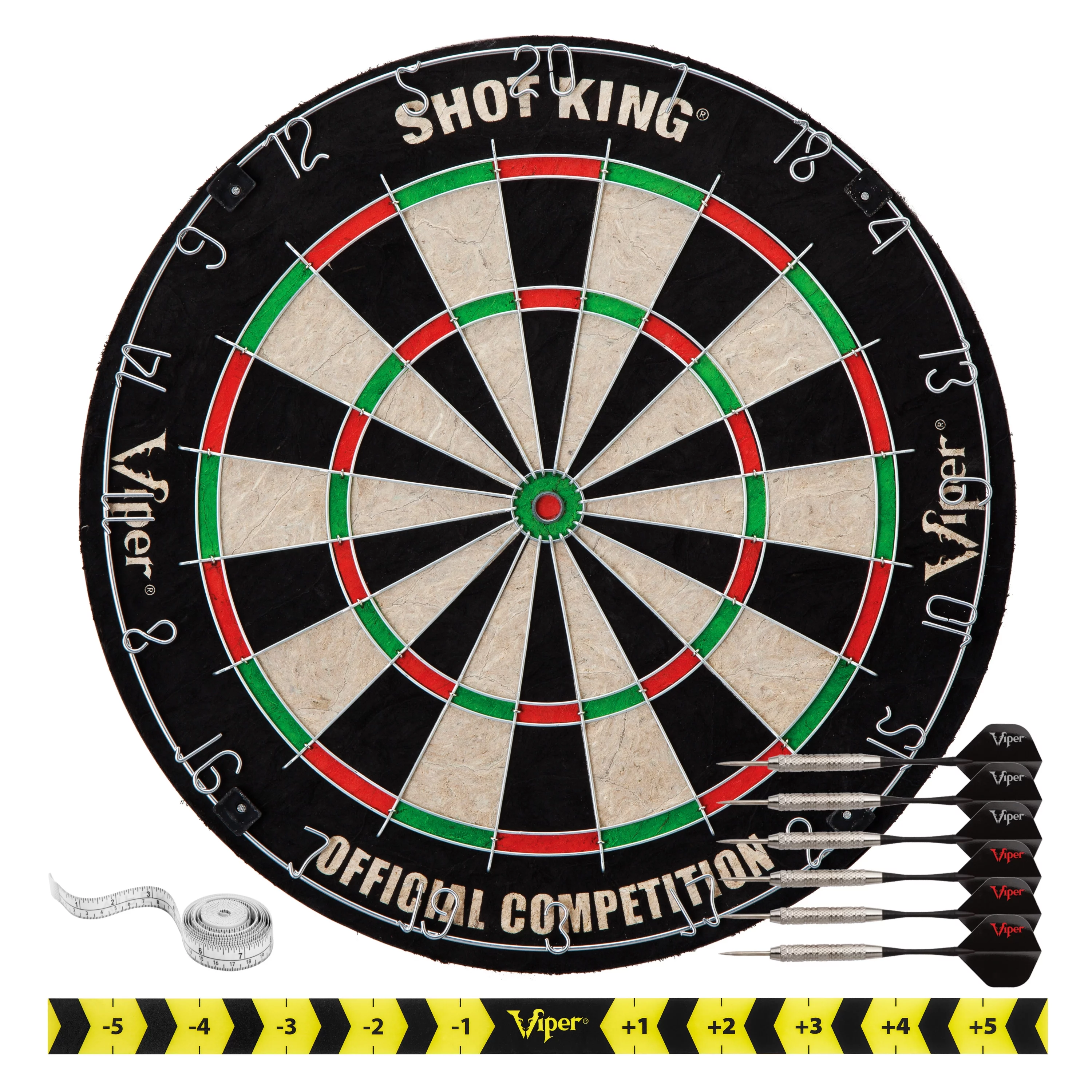 Viper EVA Steel Tip Dart Backboard and Shot King Sisal Dartboard