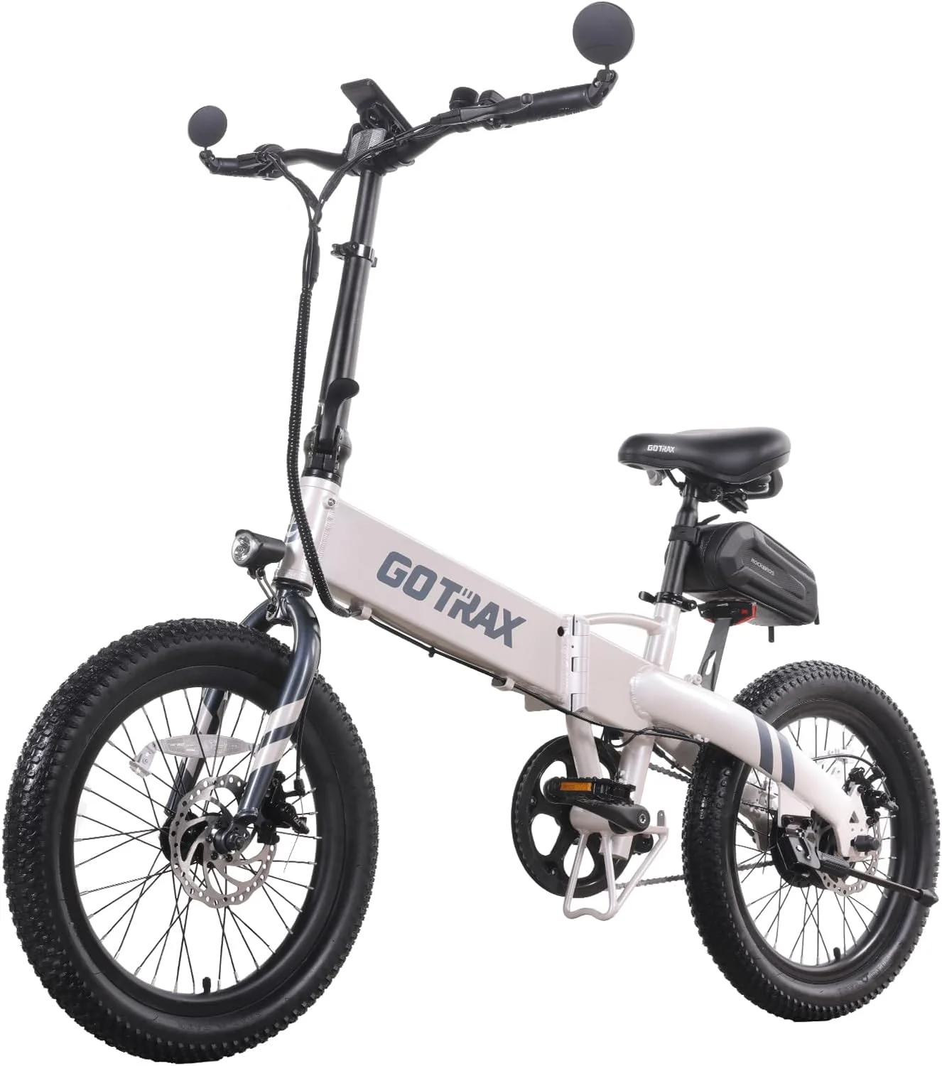 GOTRAX F1V2 Electric Bike for Adults, 350W Motor/20″ Tire/48V/50 Mile/20Mph, 300lbs Load Folding Adult E-Bike, Black