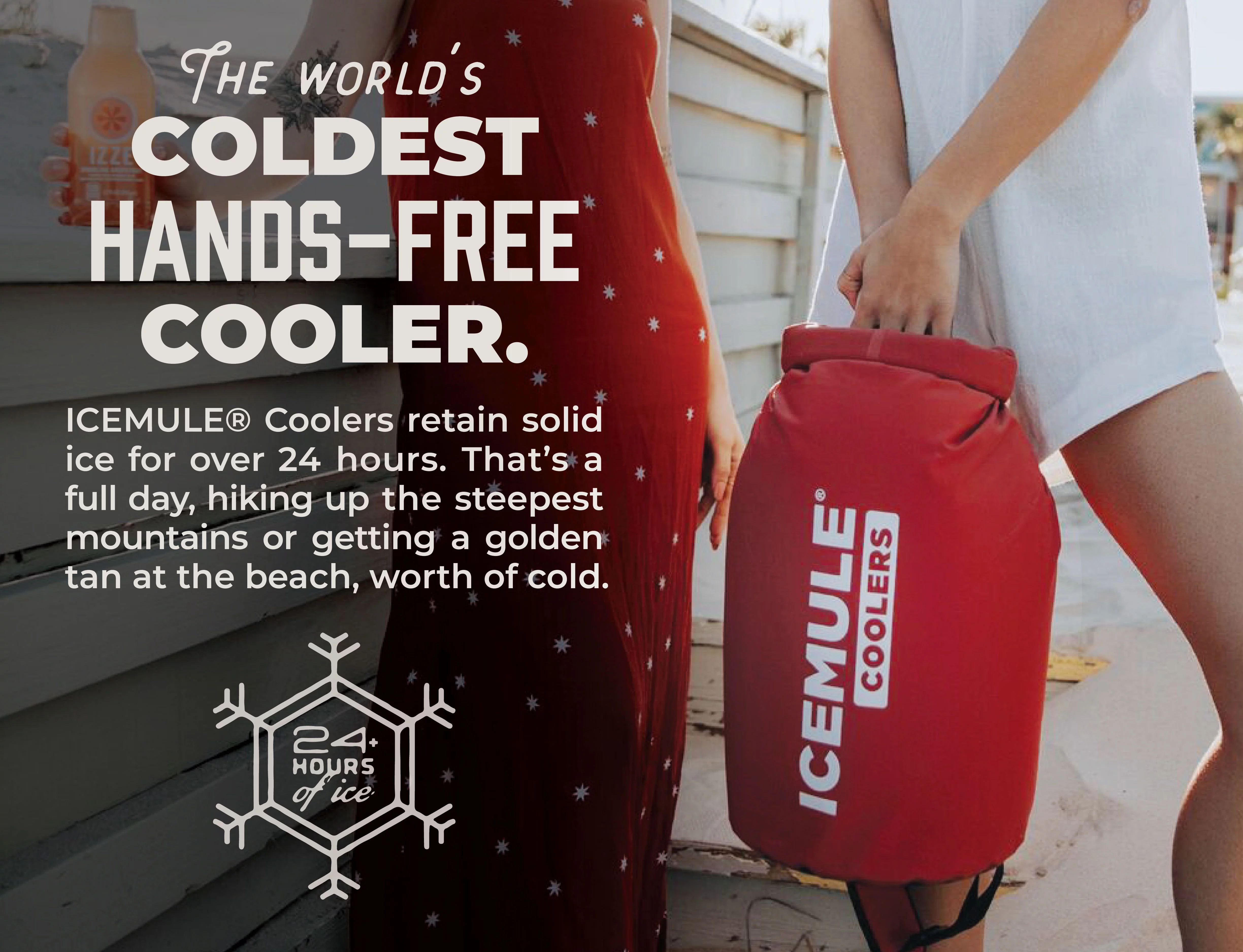 IceMule Coolers Classic Medium Cooler, 15 Liters, Crimson Red,