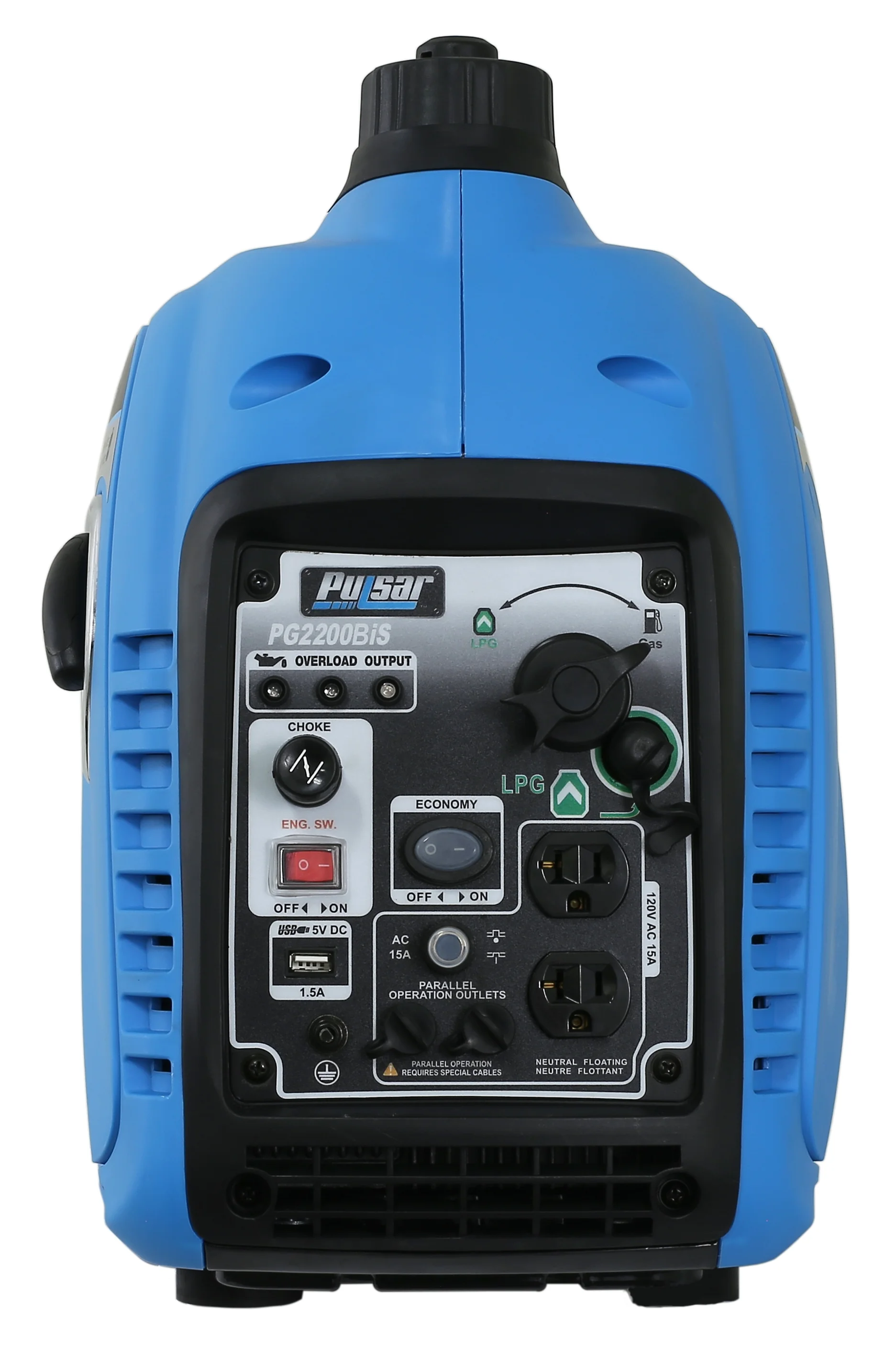 Pulsar 2,200 Watt Dual-Fuel Portable Inverter Generator – CARB Compliant