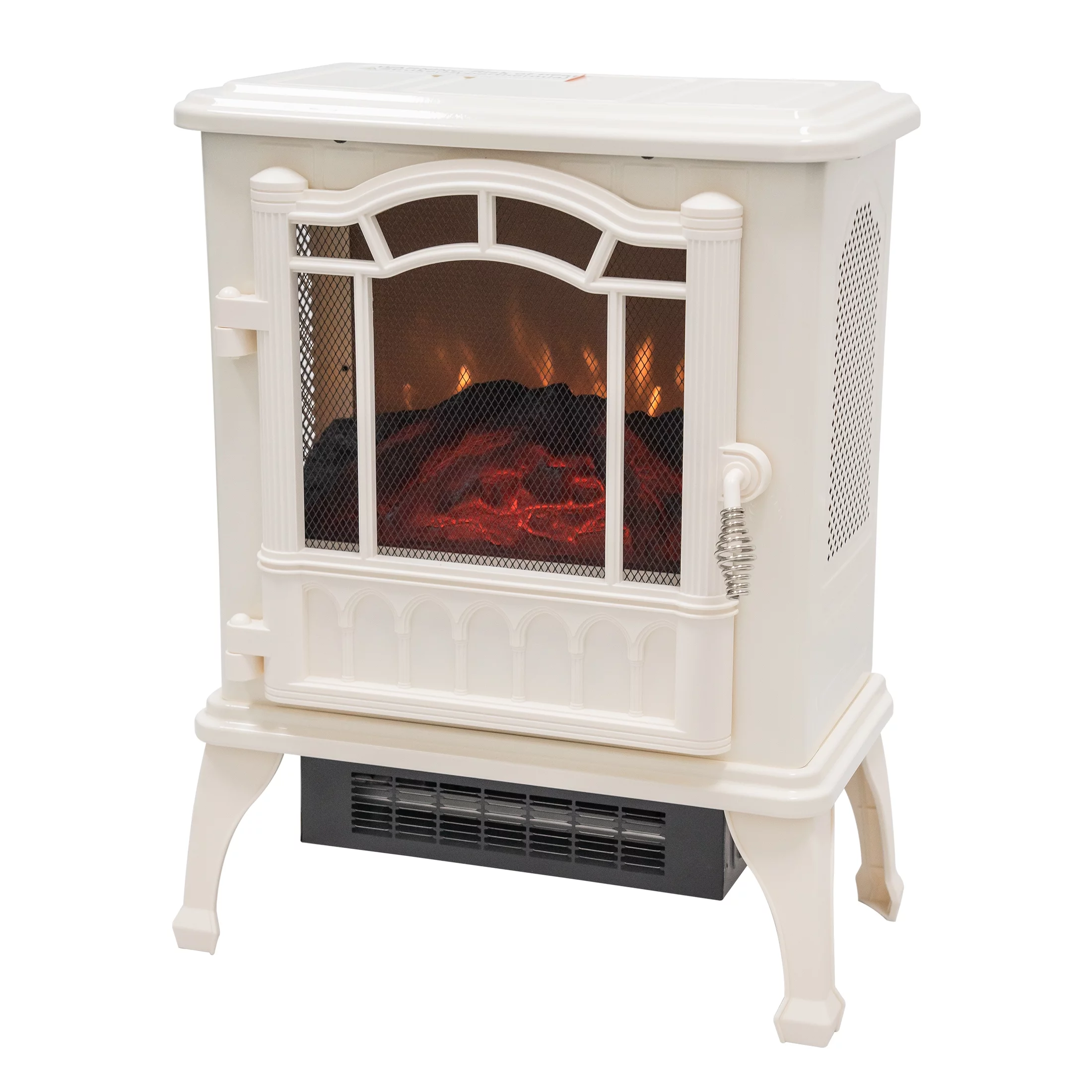 Mainstays New 2-Setting 3D Electric Stove Heater with Life-like Flame, Black