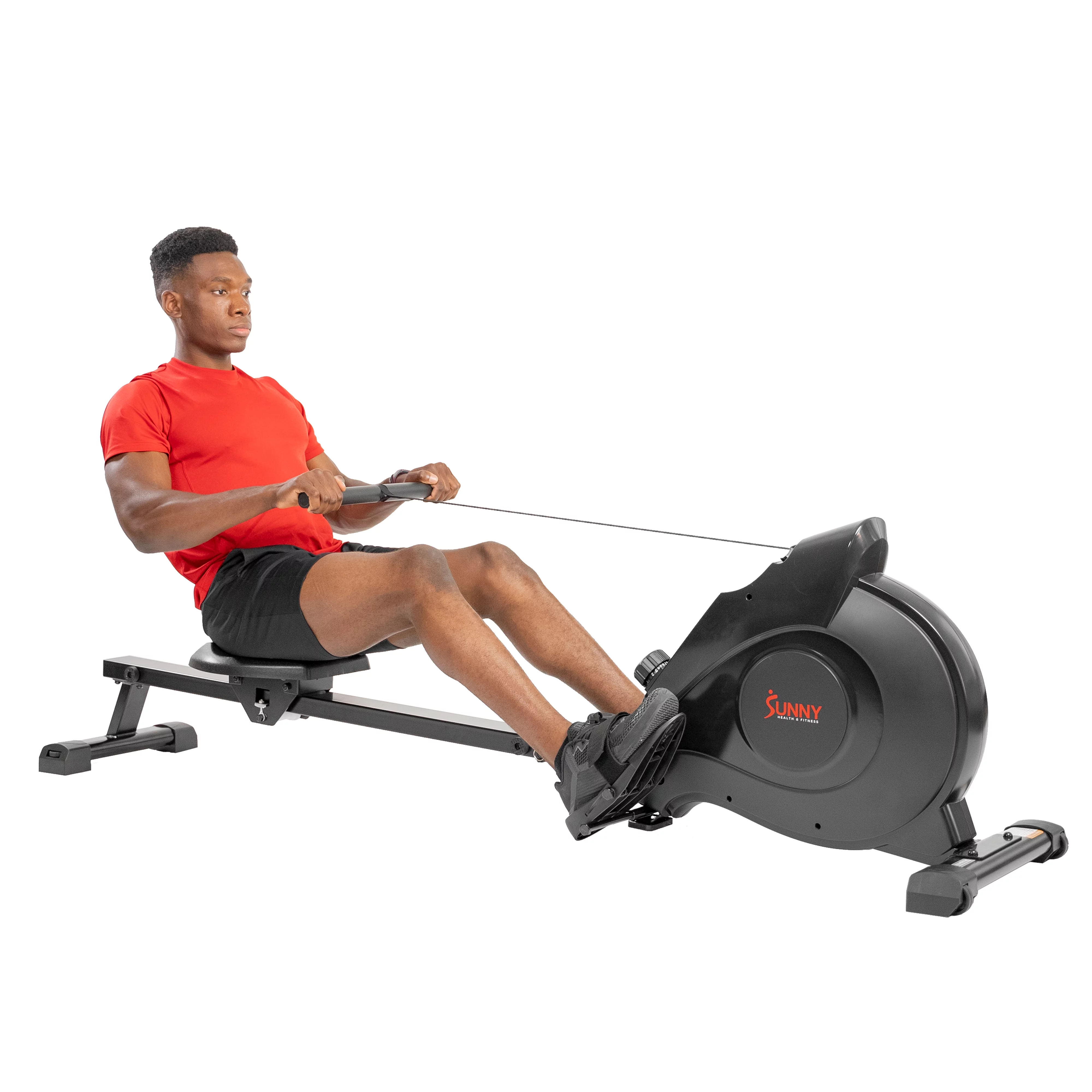 Sunny Health & Fitness SF-RW5515 Magnetic Rowing Machine Rower w/ LCD Monitor