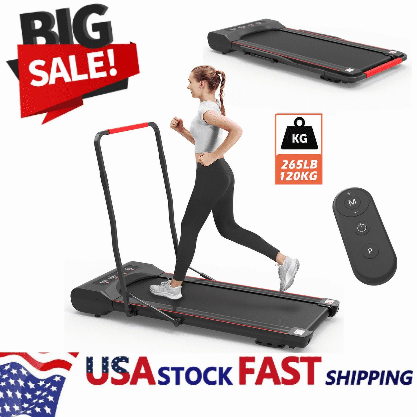 Clearance! Under Desk Treadmill 2 in 1 Walking Machine, Portable, Folding, Electric, Motorized, Walking and Jogging Machine with Remote Control for Home and Office Workout