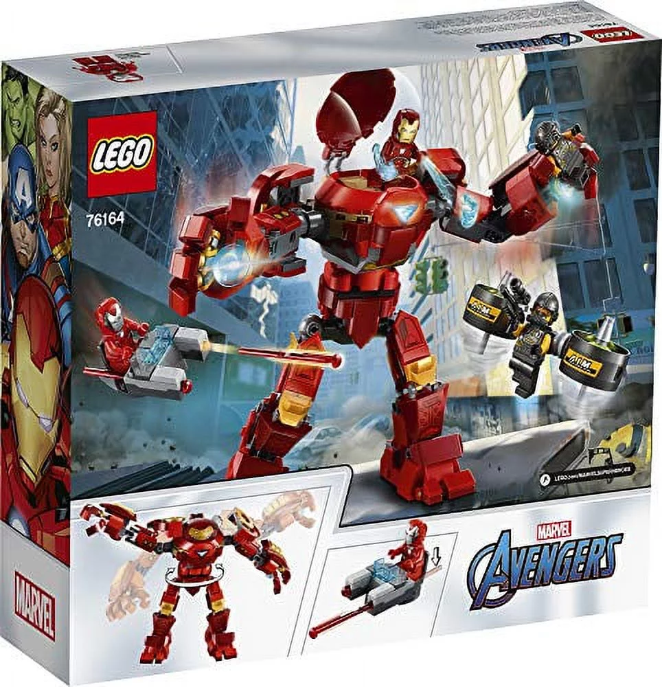 LEGO Marvel Avengers Iron Man Hulkbuster Versus A.I.M. Agent 76164, Cool, Interactive, Brick-Build Avengers Playset with Minifigures (456 Pieces)