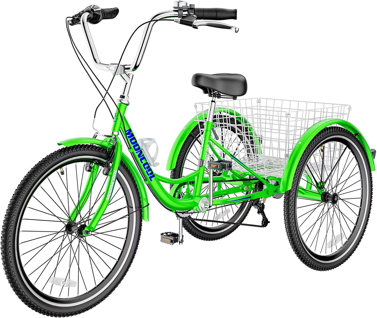 Adult Tricycles, 7 Speed Adult Trikes 24/26 inch 3 Wheel Bikes, Cruise Bike with Basket for Seniors, Women, Men for Recreation, Shopping, Exercise, Multiple Colors