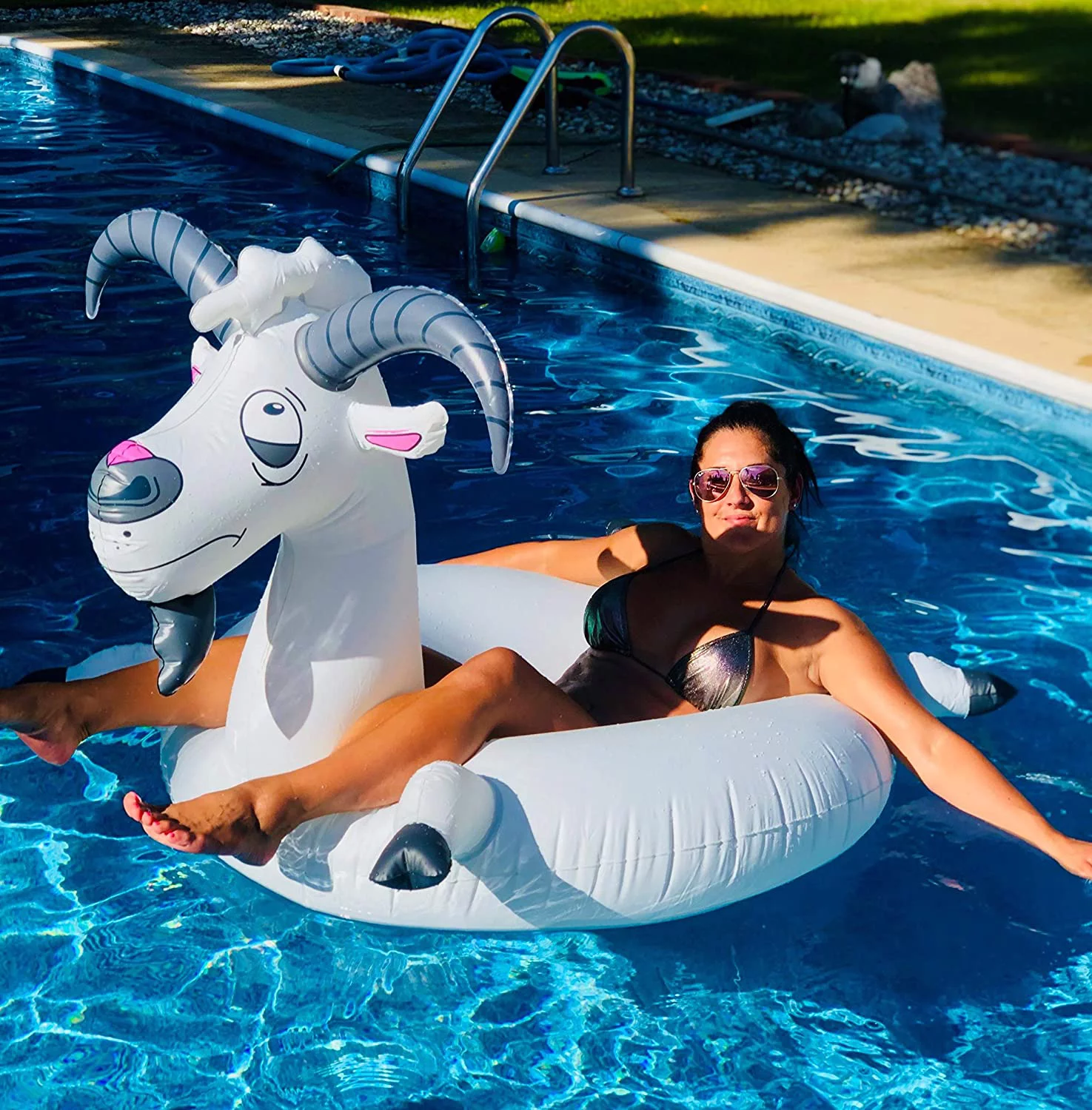 Swimline Goat Inflatable Pool Ring