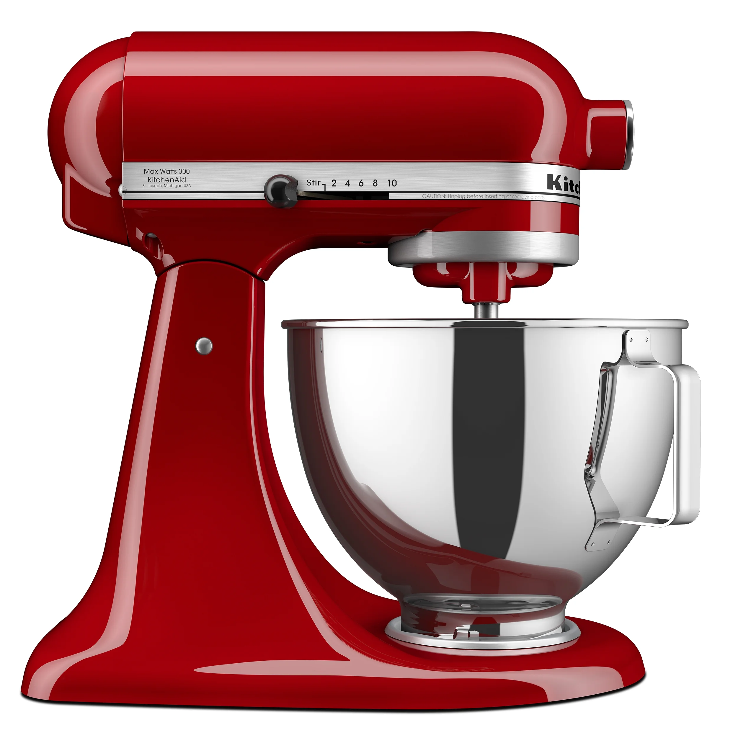 KitchenAid Deluxe 4.5 Quart Tilt-Head Stand Mixer, Silver, KSM97