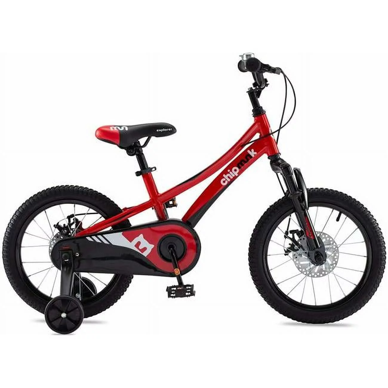 Royalbaby Boys Girls Kids Bike 16inch Explorer Bicycle Front Suspension Aluminum Child’s Cycle with Disc Brakes Red