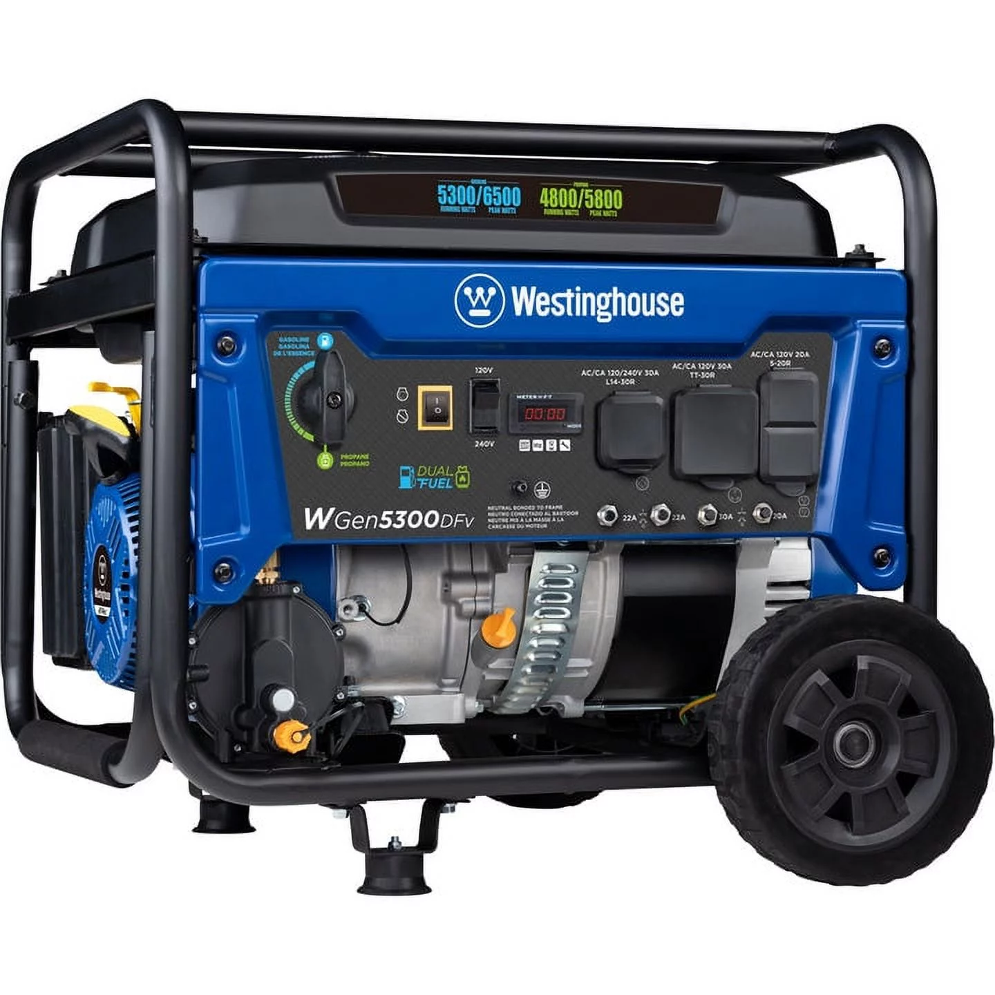 Restored Westinghouse WGen5300DFv Dual Fuel Portable Generator with Volt Switch Selector (Refurbished)