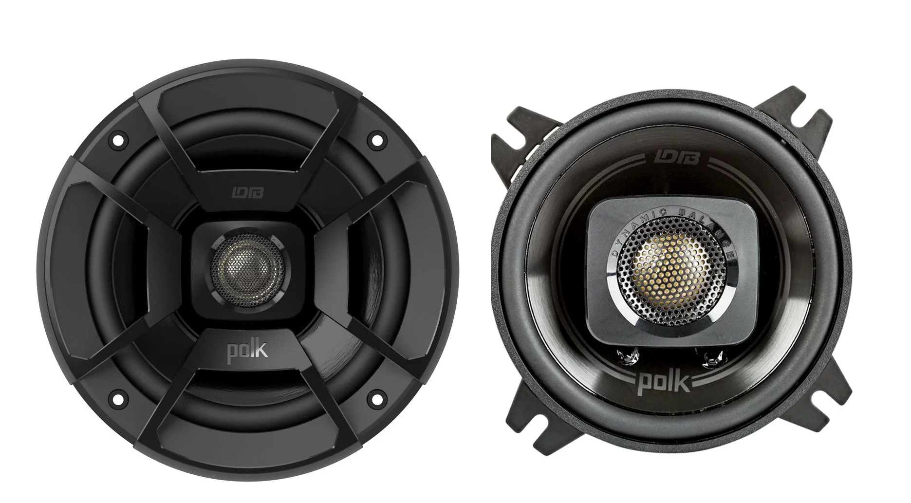 Polk Audio DB402 4 Inch 135W 2 Way Car/Marine ATV Stereo Speakers, Black