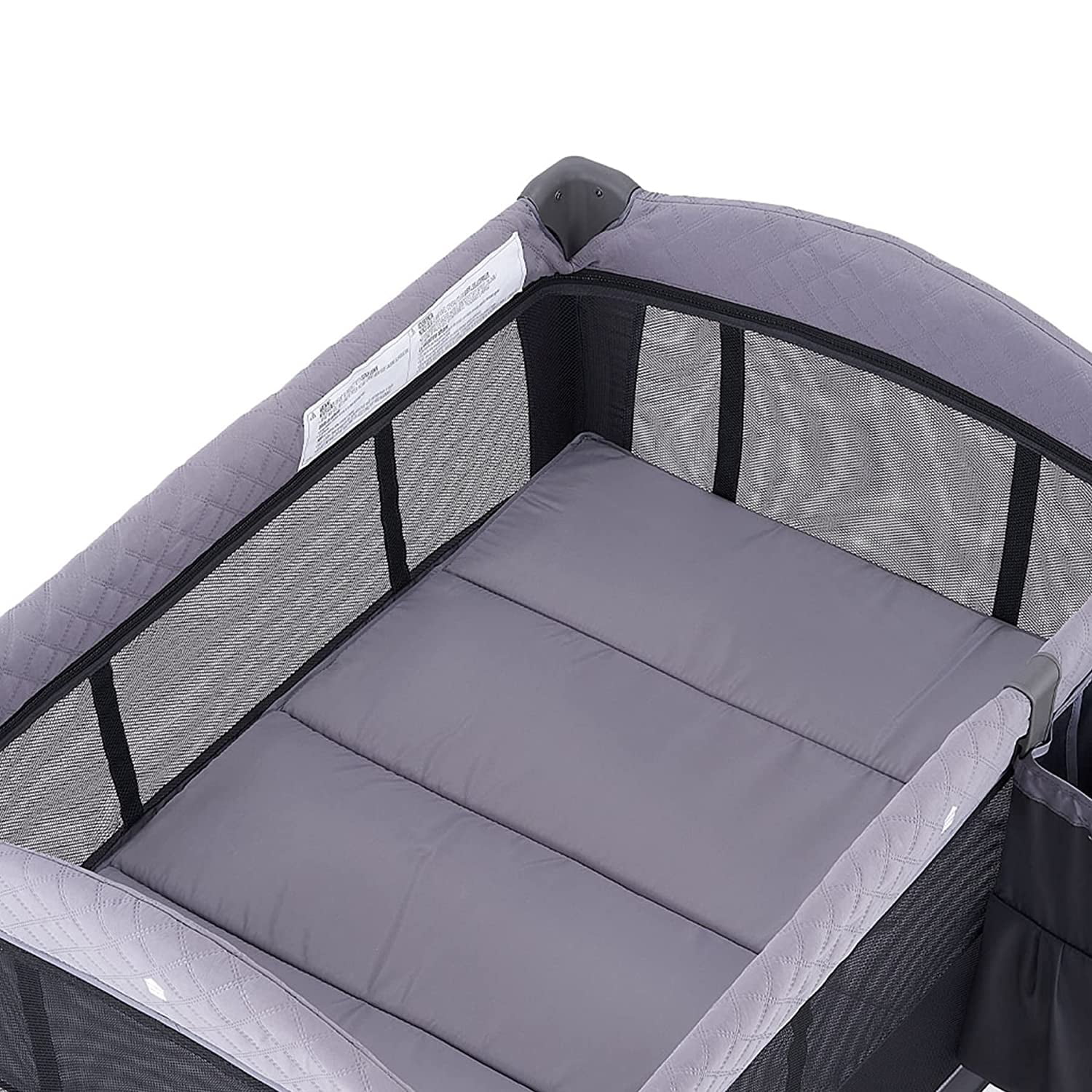 Pamo Babe Unisex Portable Baby Play Yard Include Wheels, Canopy, Changing Table for Newborn(Grey)