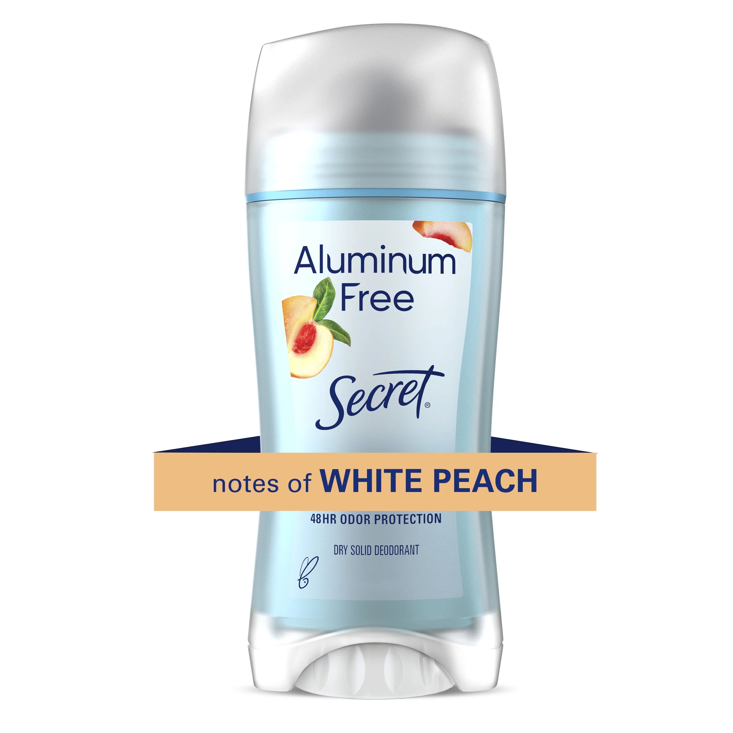 Secret Aluminum Free Deodorant for Women, White Peach, 2.4 oz