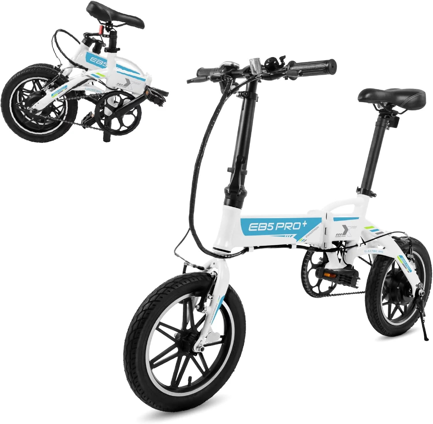 Swagtron Swagcycle EB5 Pro Plus Lightweight Aluminum Folding Electric Bike with Pedals