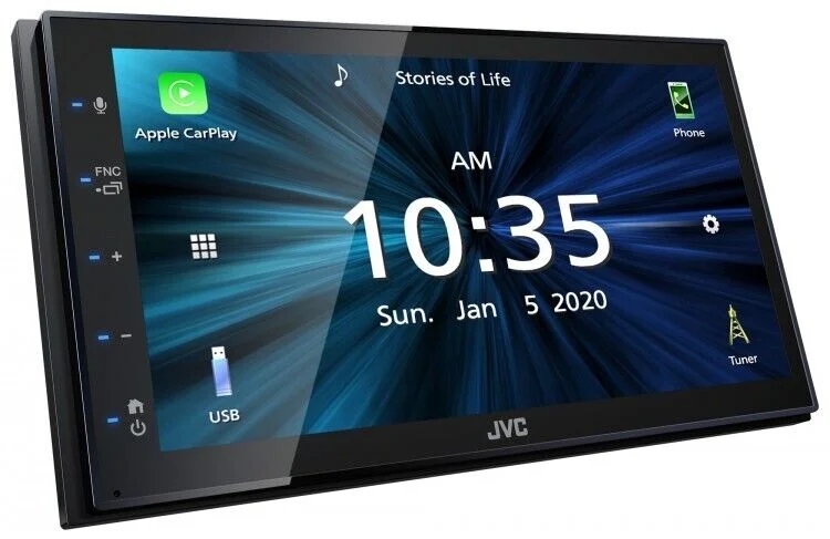 JVC KW-M560BT 6.8″ Bluetooth Digital Media Car Play/Android Receiver+Backup Cam Bundle