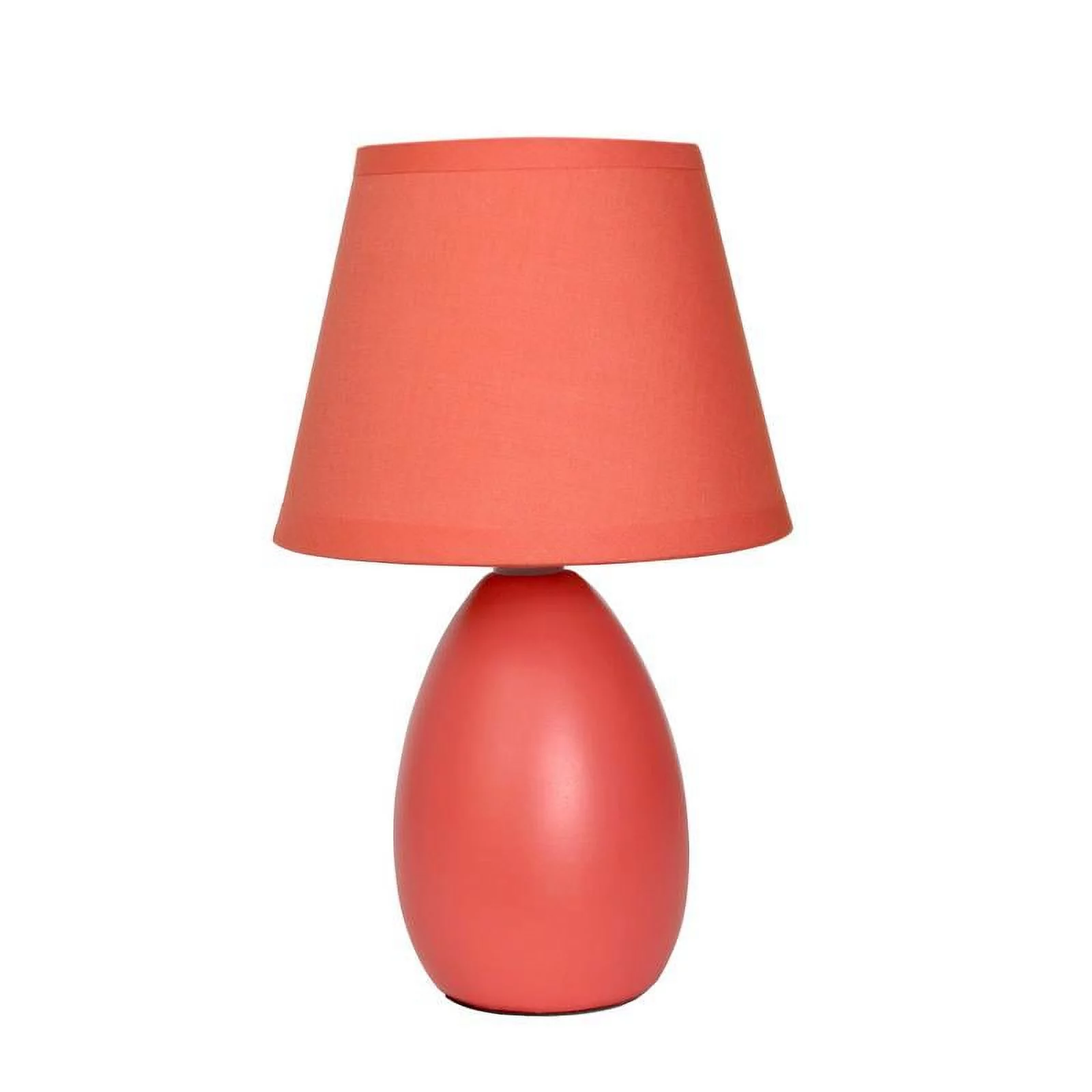 Simple Designs Mini Egg Oval Ceramic Table Lamp, Green