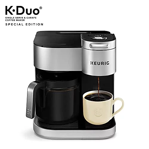 Keurig K-Duo Special Edition Single Serve K-Cup Pod & Carafe Coffee Maker, Silver