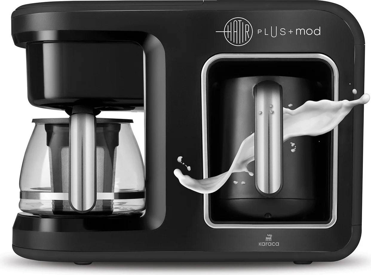 Karaca Hatr Plus Mod 5 In 1 Essential Coffee Machine Black Chrome