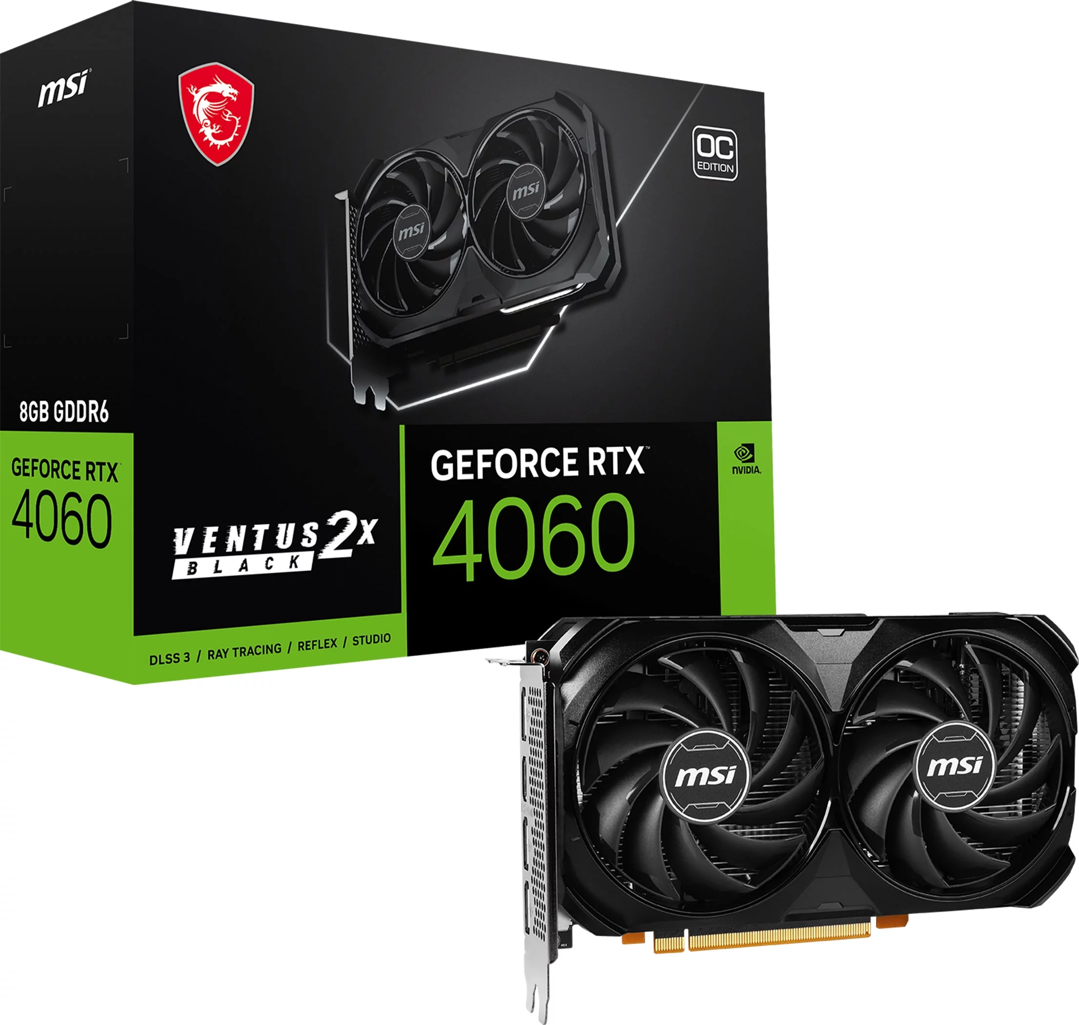 MSI Nvidia GeForce RTX 4060 VENTUS 2X BLACK 8G OC