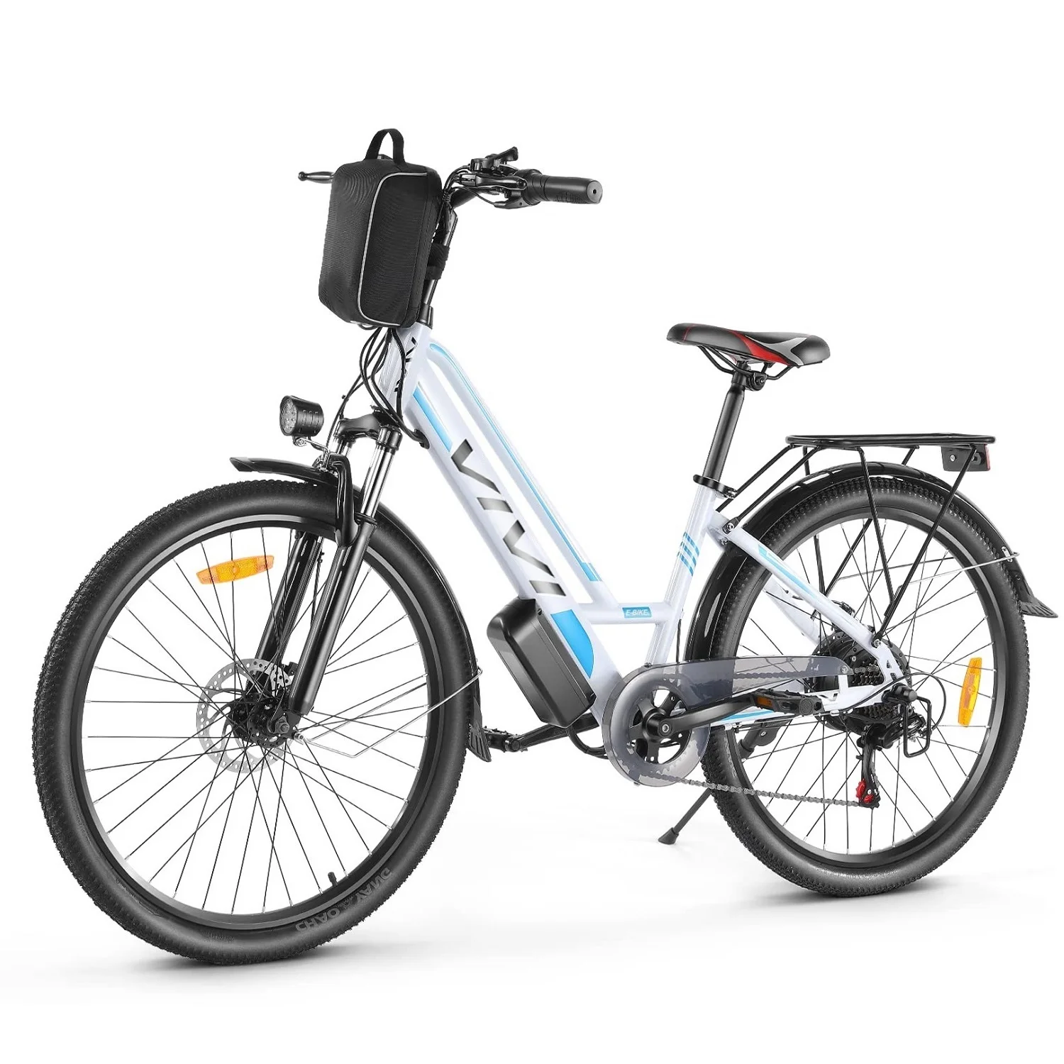 Vivi Electric Bike 26″ Electric Cruiser Bike Beach Bike 500W Step-Through Electric Bike 20MPH City Commuter Electric Bike with Cruise Control Up to 50 Miles