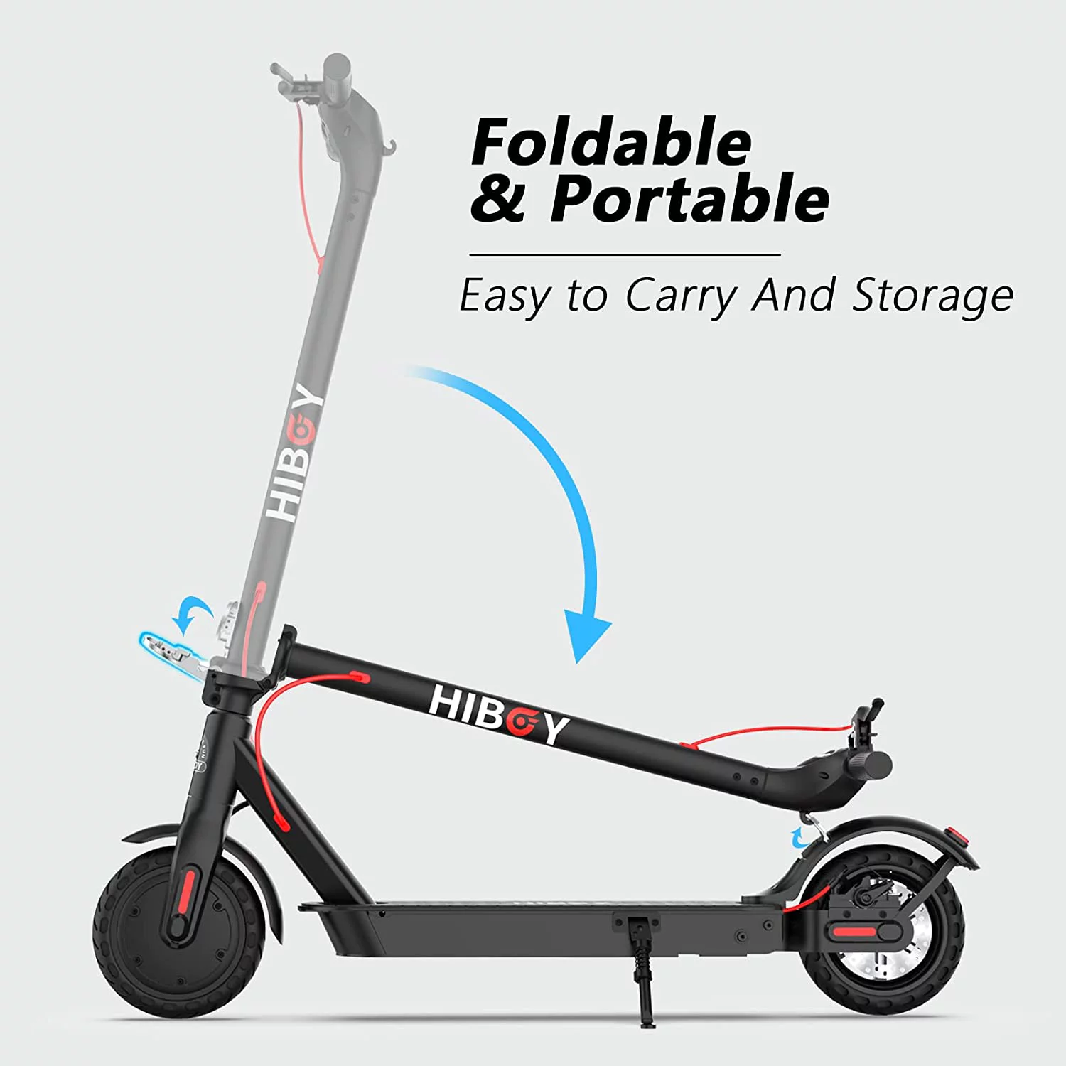 Hiboy KS4 Electric Scooter, 350W 8.5″ Honeycomb Tires 17 Miles 19 Mph with App