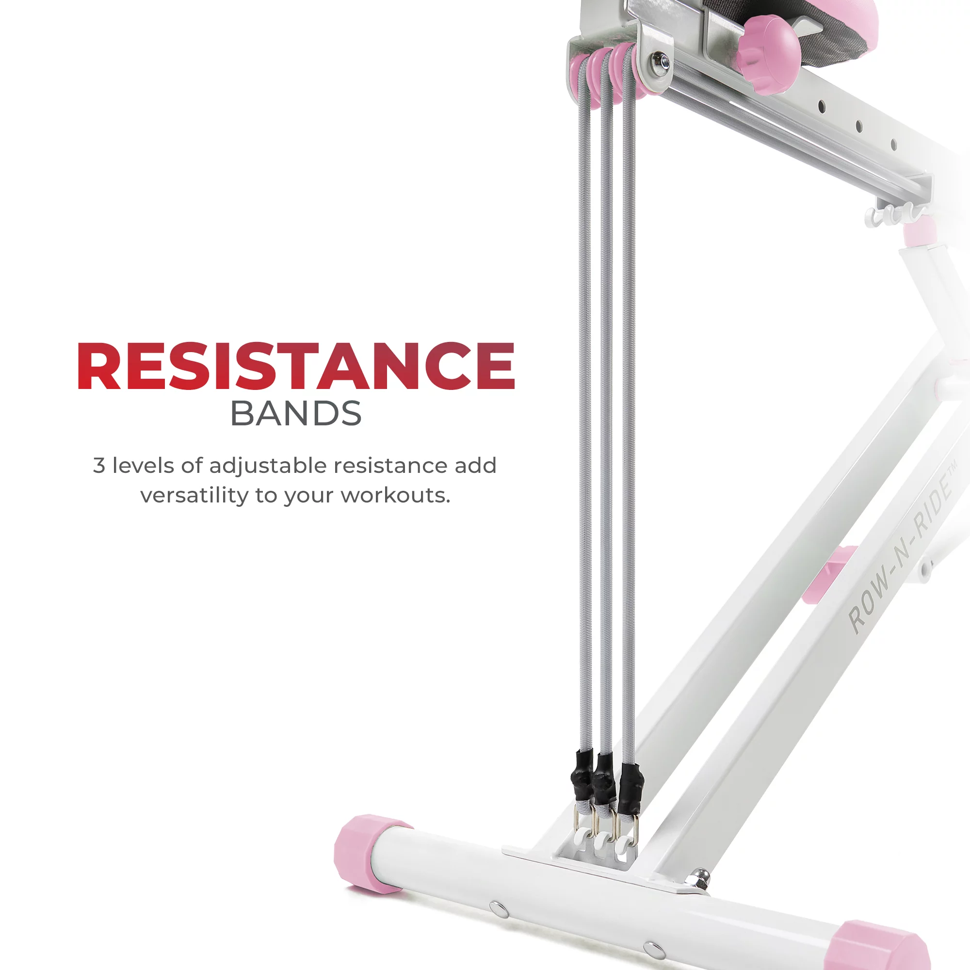 Sunny Health & Fitness Upright Row-N-Ride Exerciser in Pink – P2100