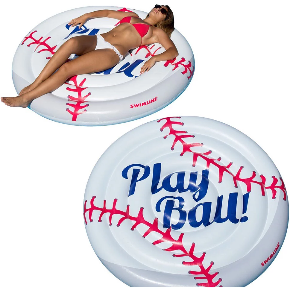 Swimline Vinyl Baseball Extra Large Pool Float, Multicolor