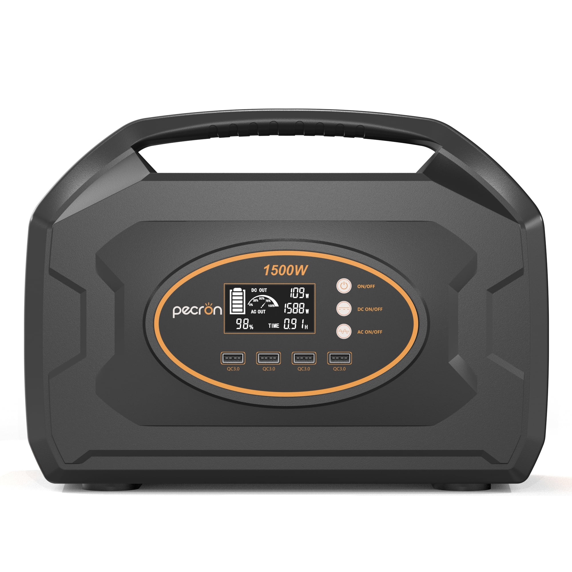 PECRON S1500 1461Wh 1500W Portable Power Station AC Outlets Portable Generator Fast Charge for Camping RV Trip Outdoor Indoor Home Emergency Backup Battery