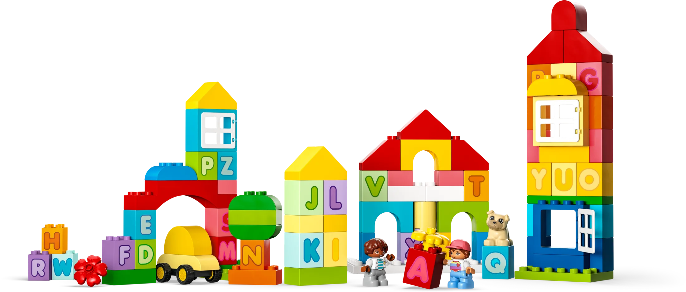 LEGO DUPLO Classic Alphabet Town 10935, Educational Early Learning Toys for Babies & Toddlers Ages +18 Months, Learn Colors, Letters and Shapes with Large Bricks