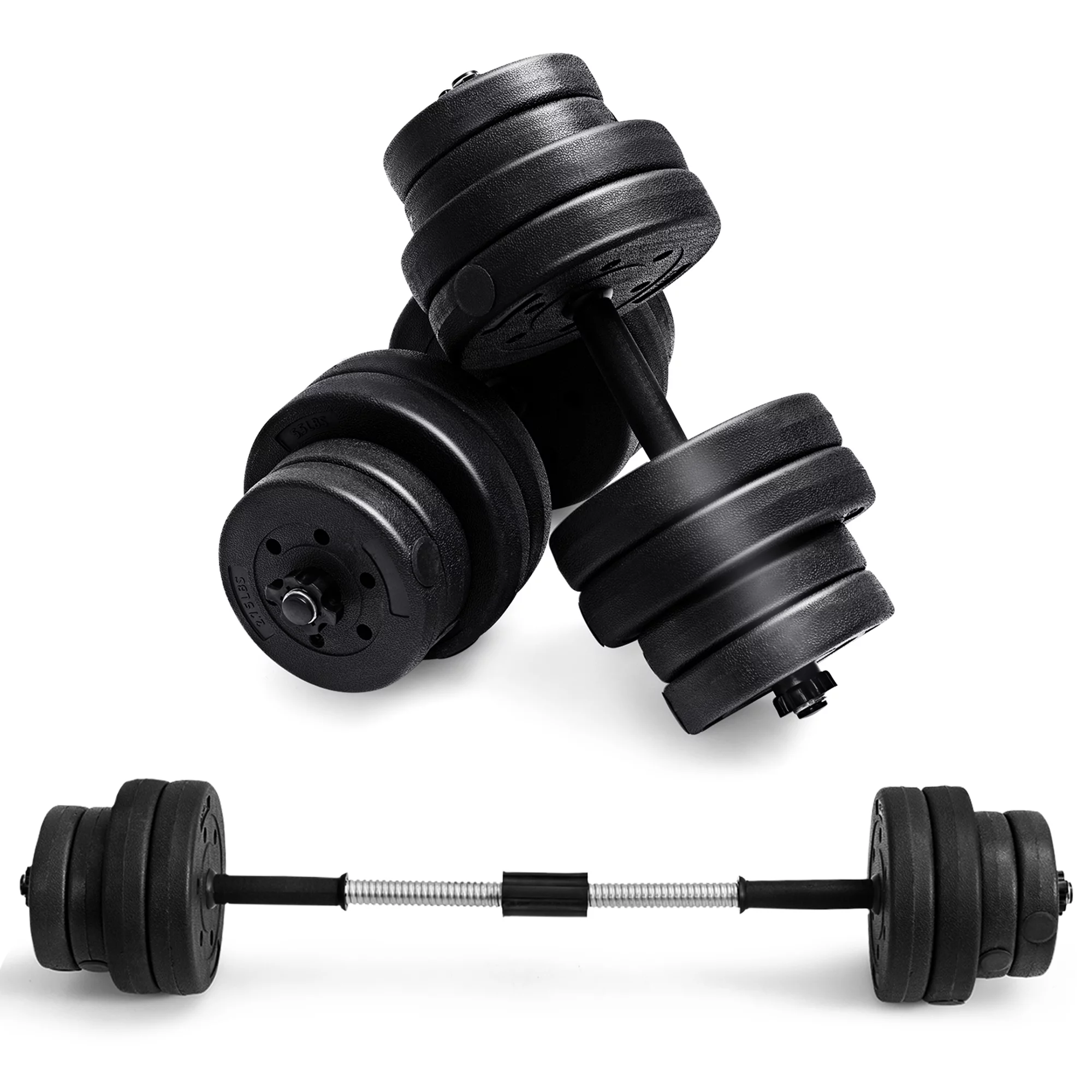 Gymax 66 Lbs. Home Gym Exercise 2-in-1 Adjustable Dumbbell Strength Training Set