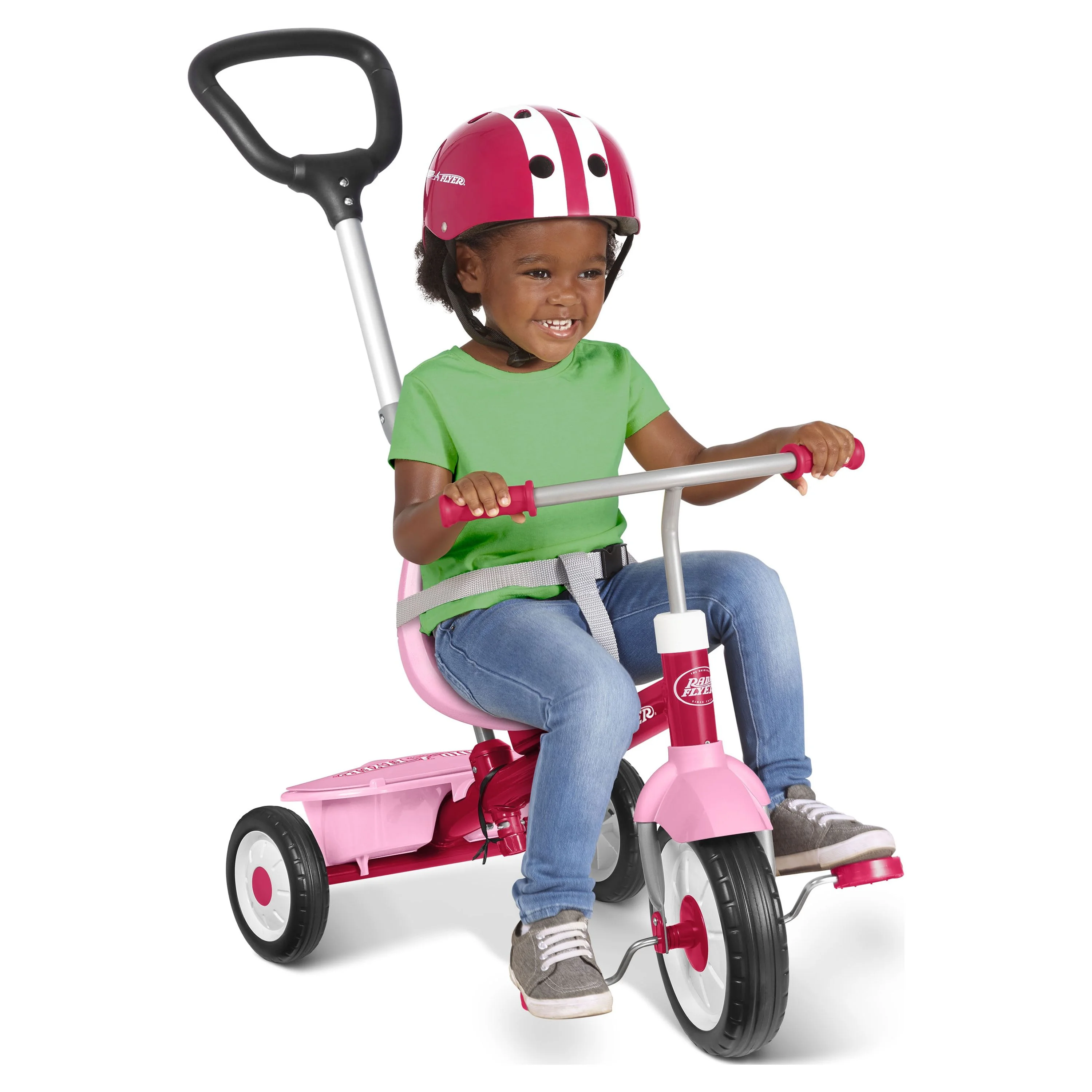 Radio Flyer, 3-in-1 Stroll ‘N Trike, 3 Stages Grows with Child, Pink Tricycle