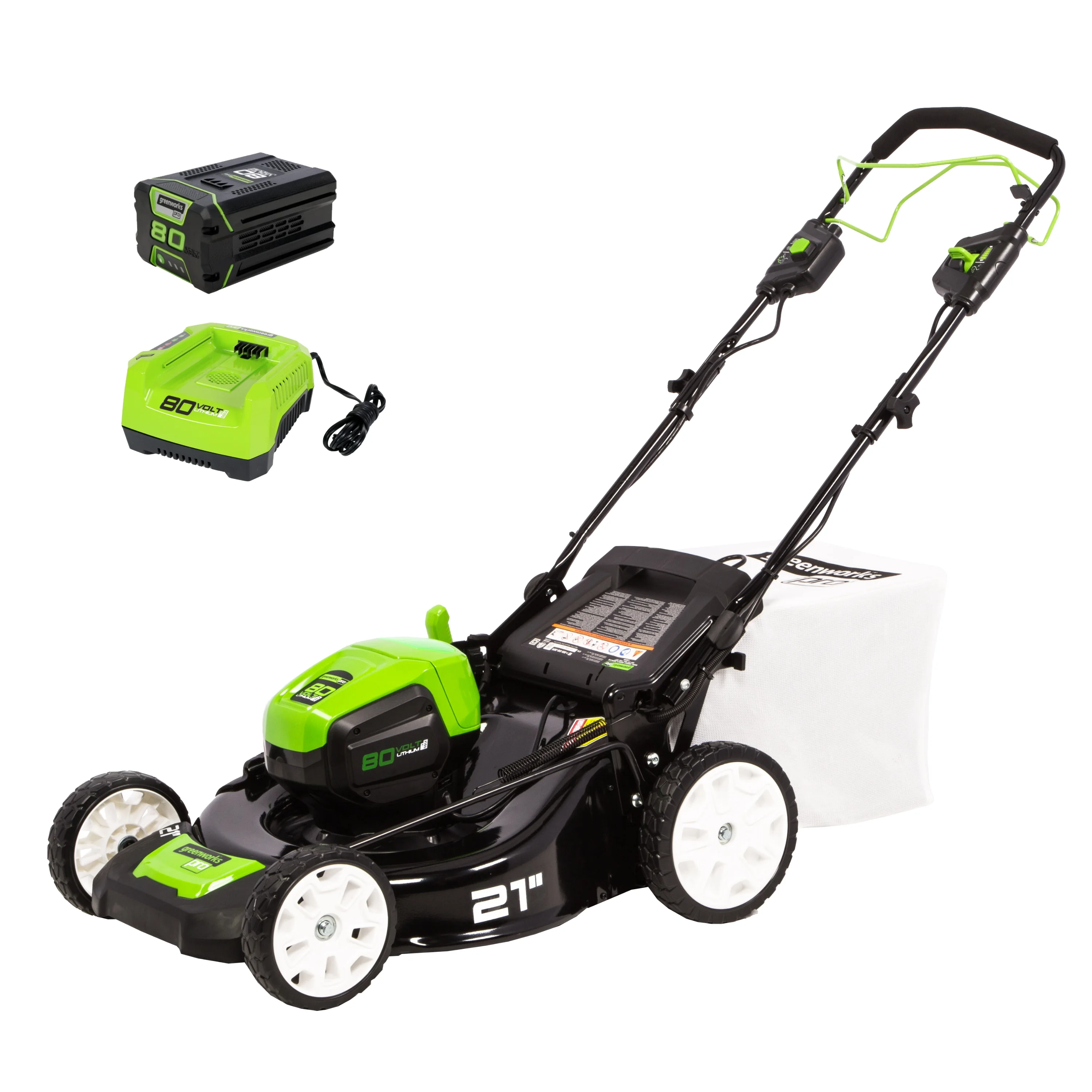 Greenworks 80V 21″ Self Propelled Mower 5Ah Battery & Charger 2502402NV