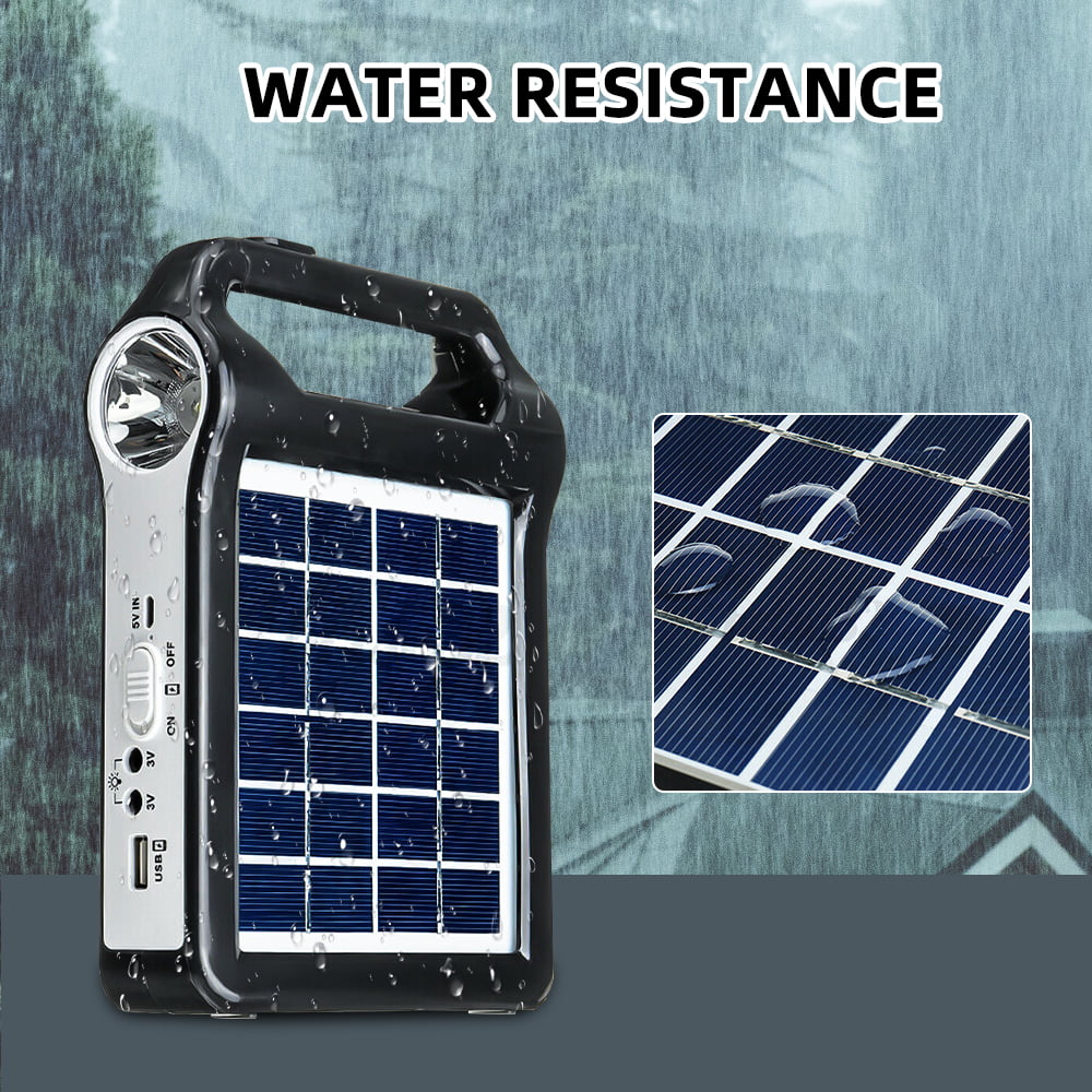 MDHAND Portable Solar Power Station , Solar Generator Charger with Flashlights ,for Outdoor Camping,Home Emergency Power Supply, Fishing