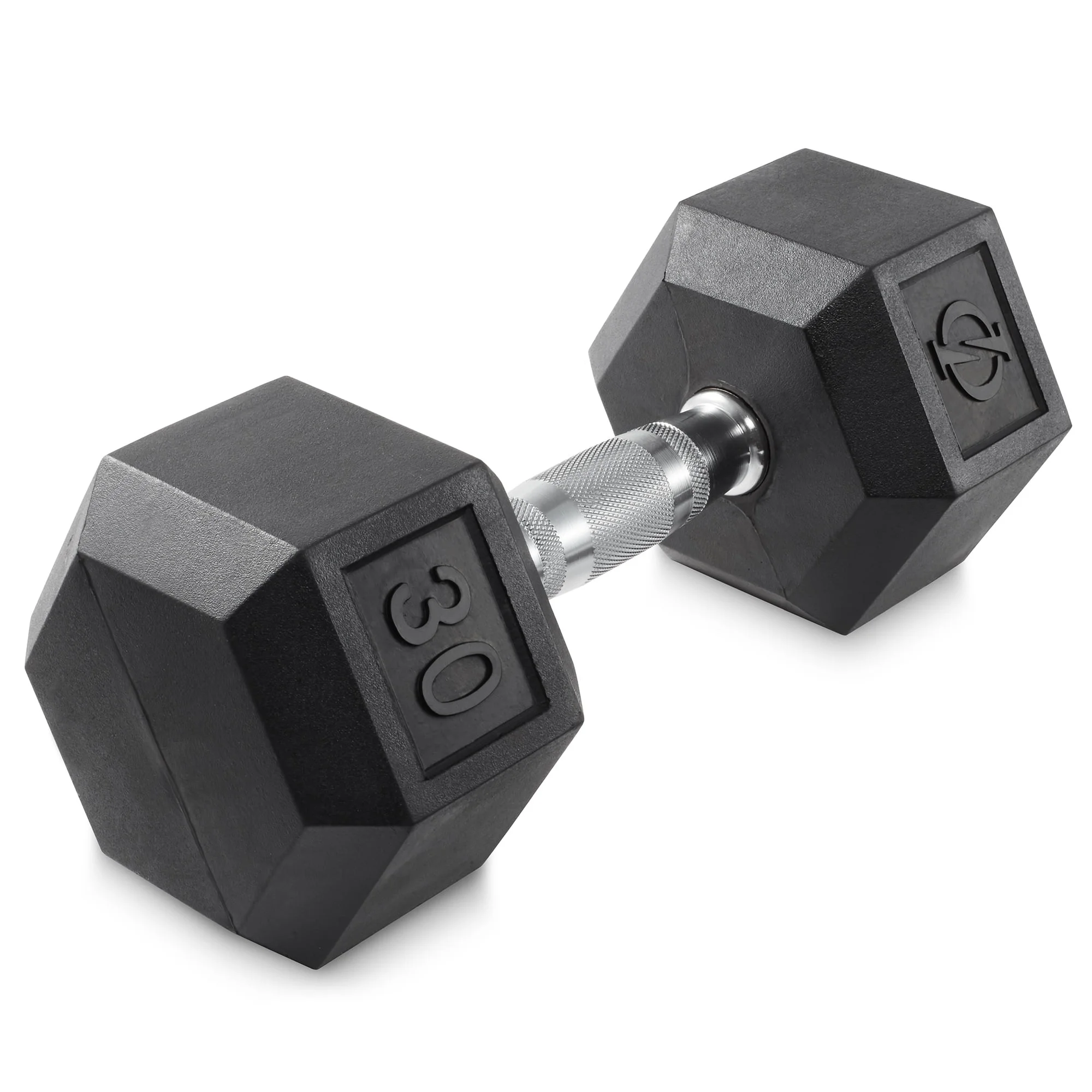 Philosophy Gym Rubber Coated Hex Dumbbell Hand Weight, 45 lbs