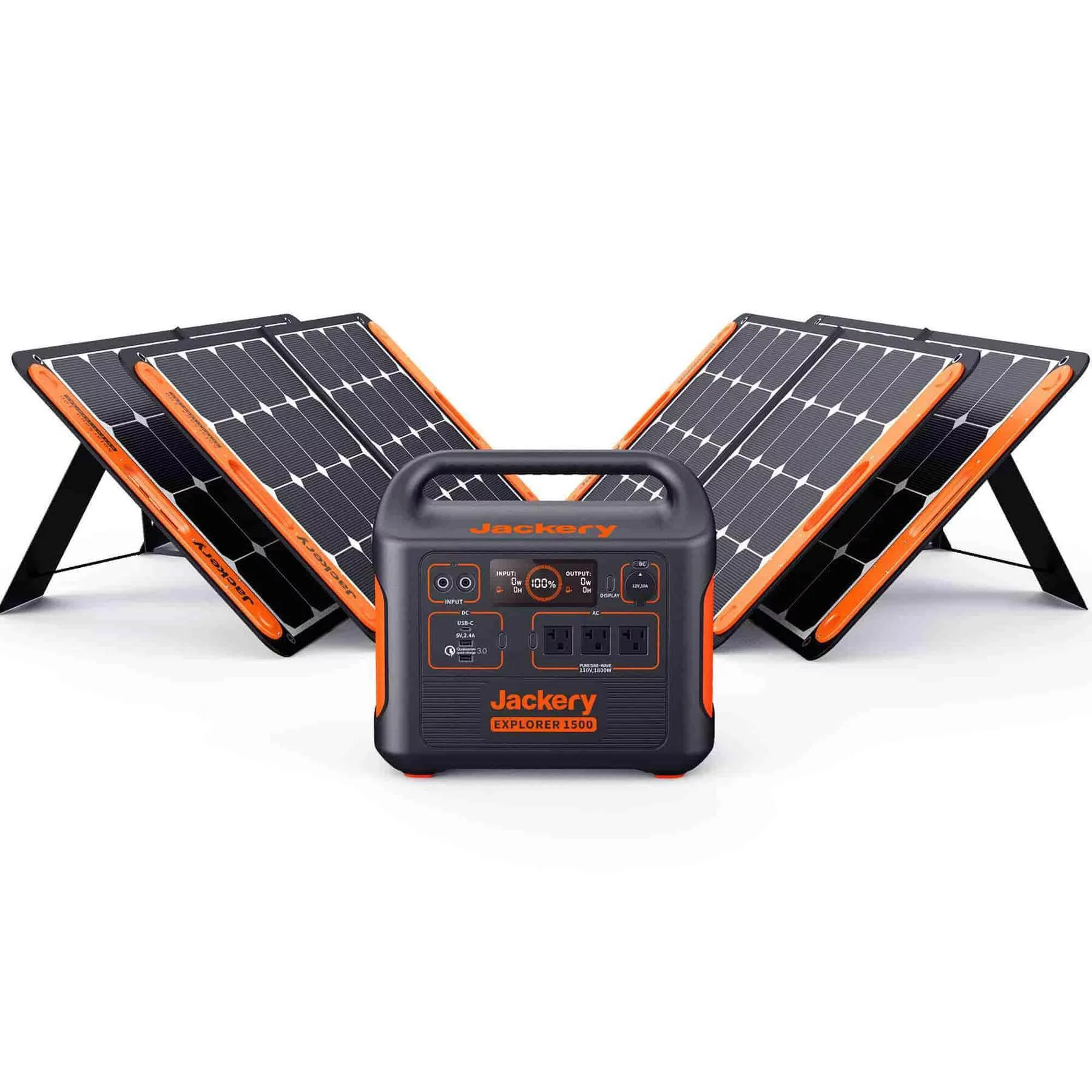 Jackery Solar Generator 1500 Portable Power Kit (1*Explorer 1500 + 4 * SolarSaga 100W )