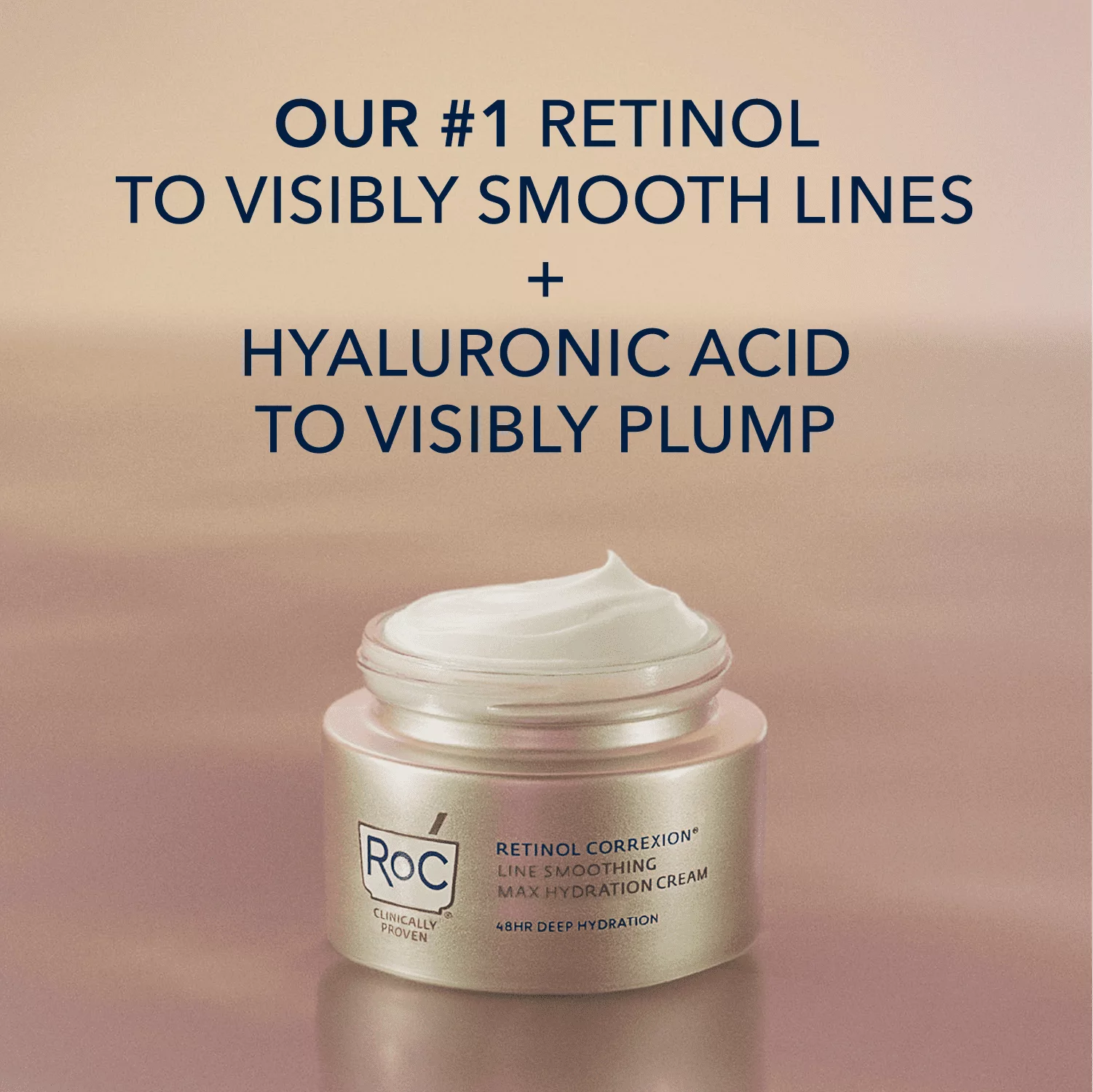 RoC Retinol Correxion Anti-Aging Retinol Face Cream with Hyaluronic Acid, 1.7 oz