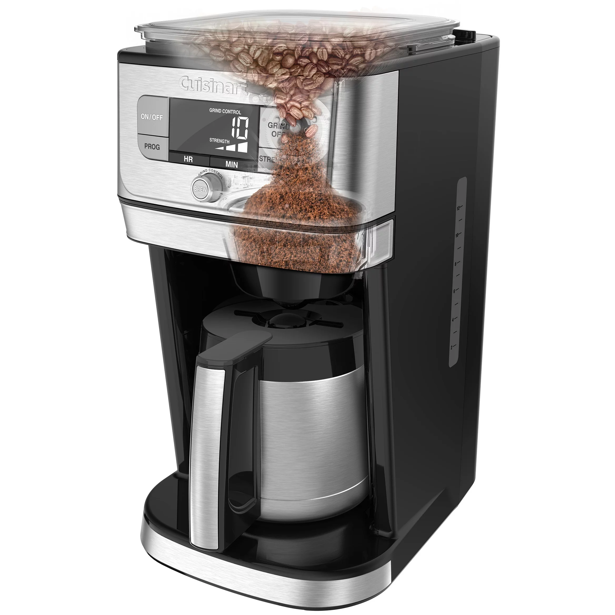 Cuisinart Grind & Brew 10 Cup Burr Coffeemaker, Silver, DGB-850