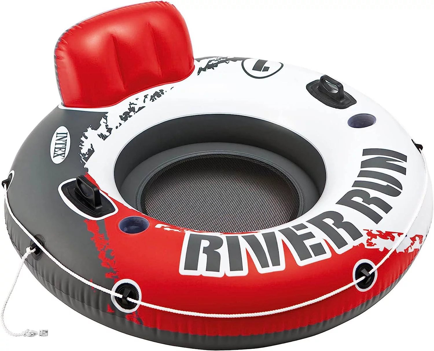 Intex River Run 1 53″ Inflatable Floating Water Tube Lake Raft, Red (2 Pack)