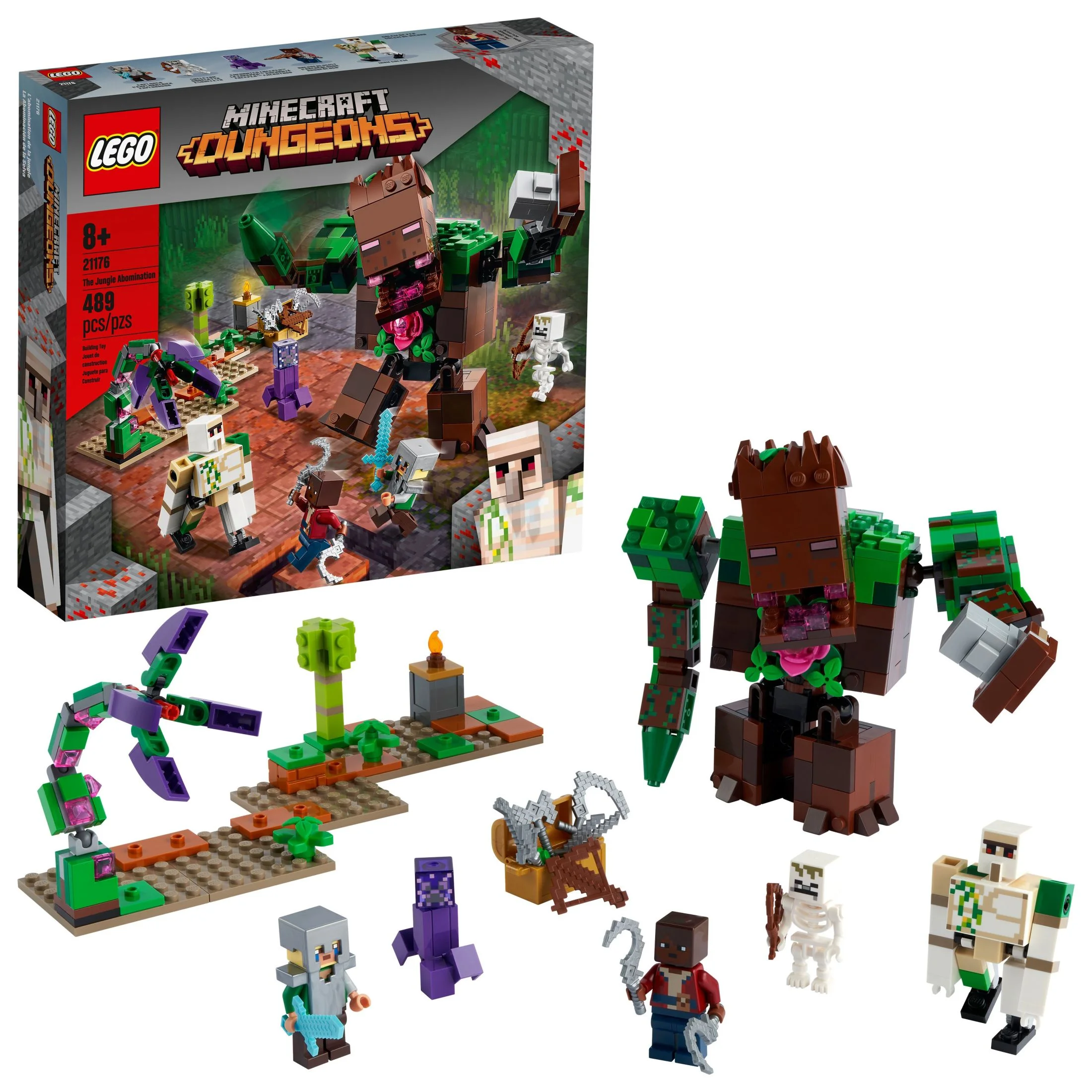 LEGO Minecraft The Jungle Abomination 21176 Building Toy Playset (487 Pieces)