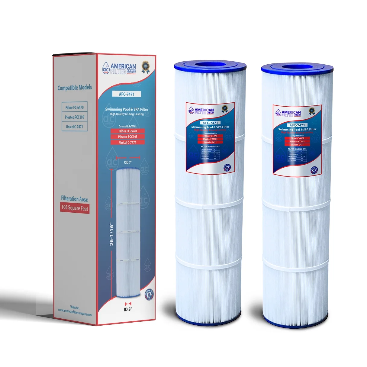 AFC Brand Model # AFC-7471 , Swimming Pool and Spa Filter , Compatible with Pentair Clean & Clear Plus 420 – 4 Filters