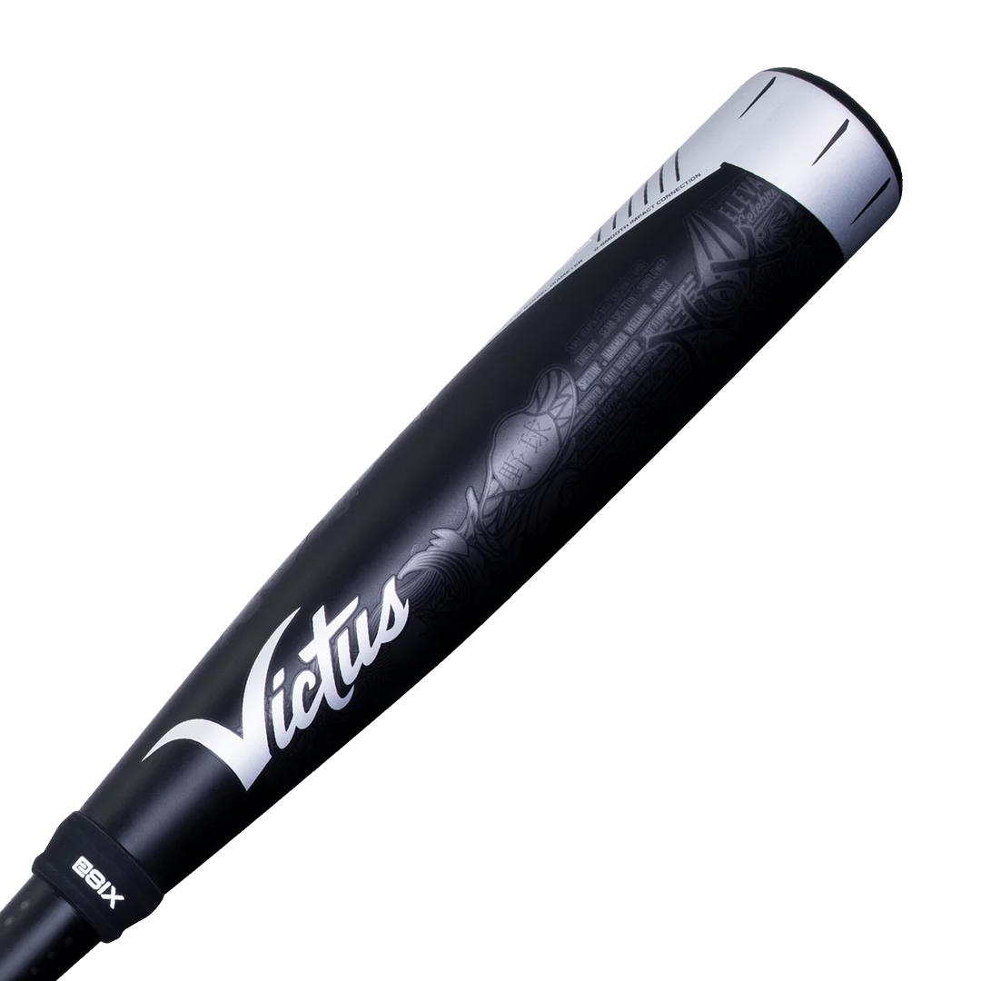 Victus Nox Two Piece Hybrid USSSA 2 3/4″ Baseball Bat -8, 28″/20oz (Black/Silver)