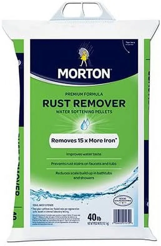 Morton Salt Clean and Protect Water Softener Plus Rust Defense Pellets, 40 lb. Bag