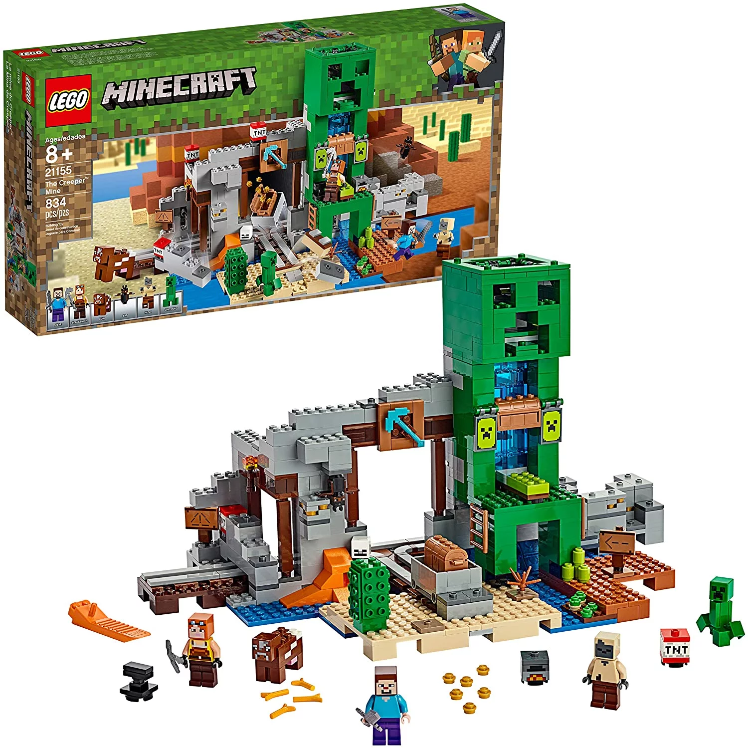 LEGO Minecraft The Creeper Mine 21155 Building Kit (834 Pieces)