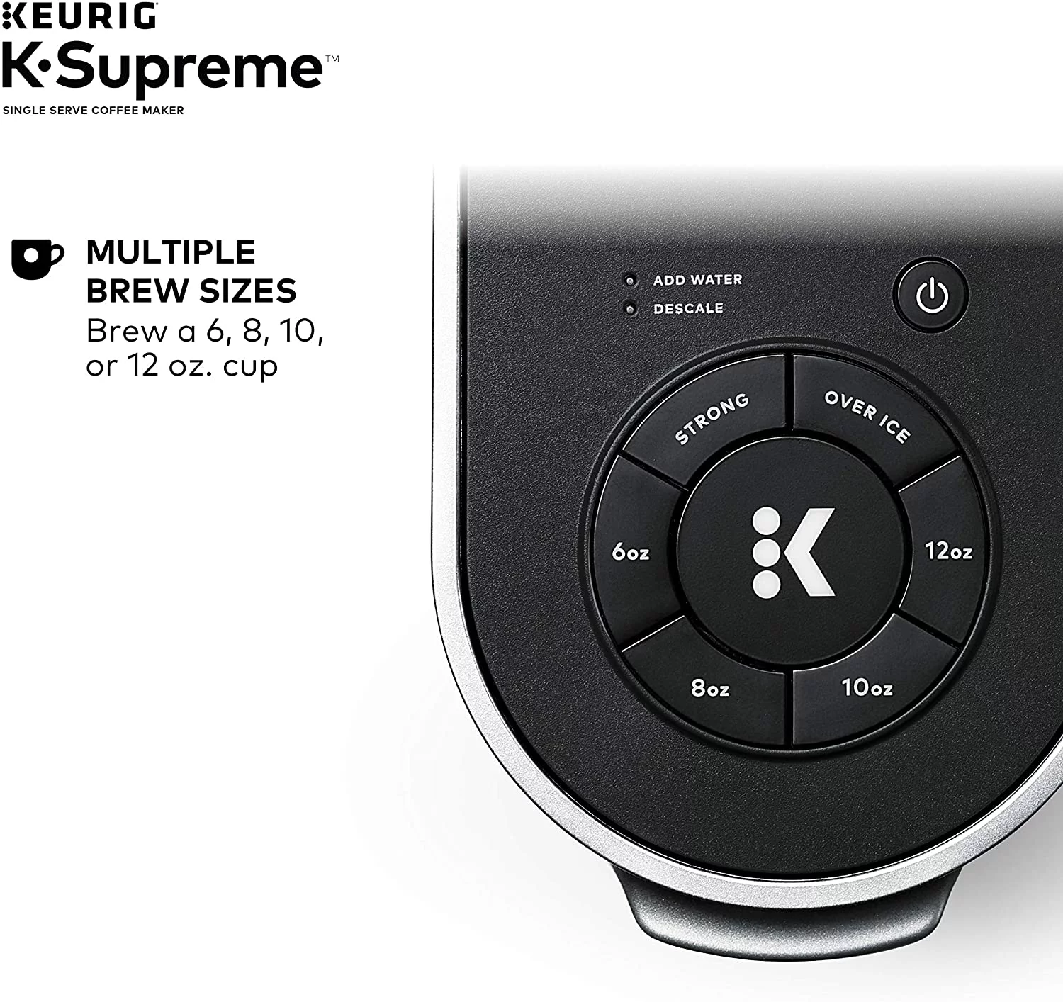 Keurig K-Supreme Single Serve K-Cup Pod Coffee Maker, MultiStream Technology, Black