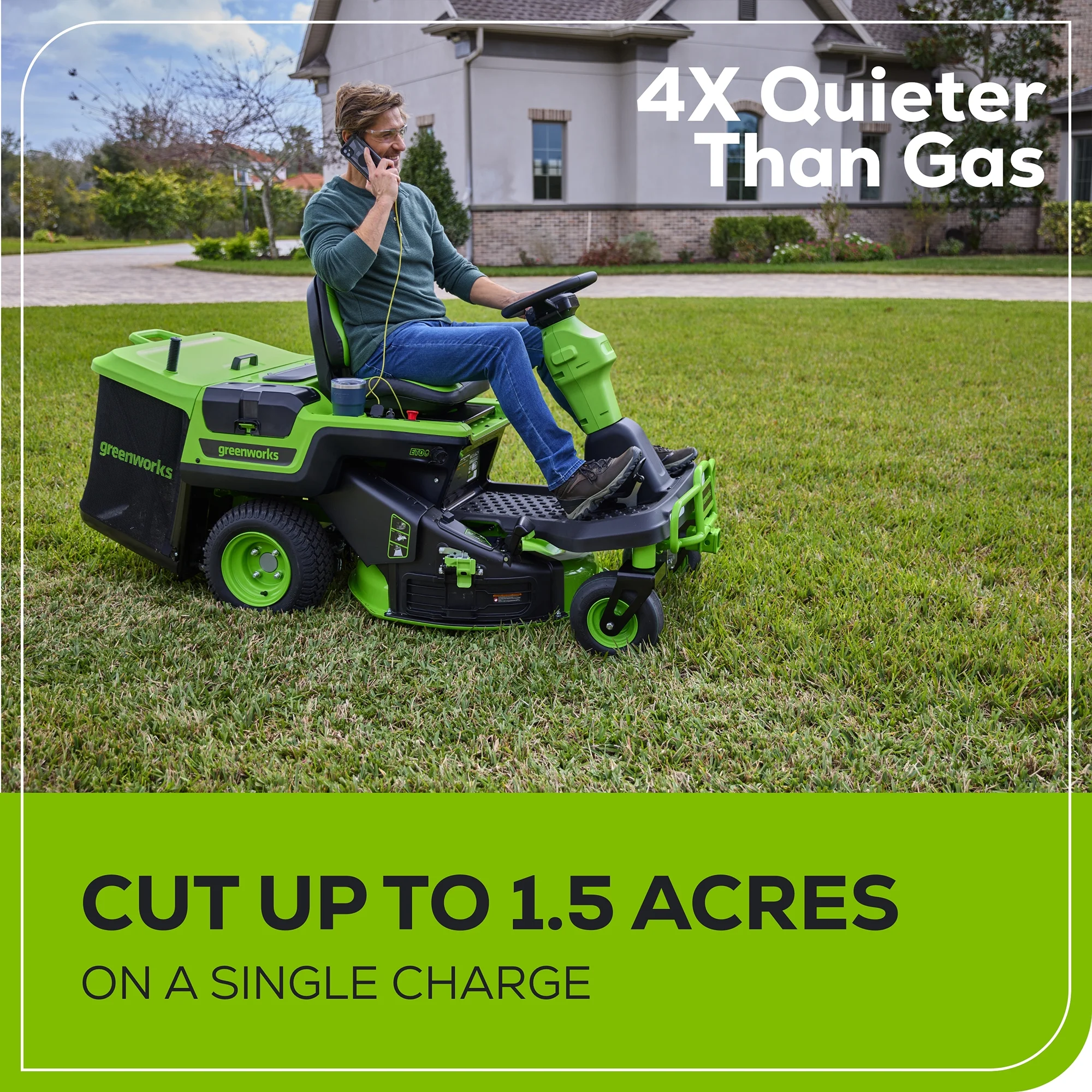 Greenworks 60V 30?? CrossoverZ Zero Turn Riding Lawn Mower with (3) 8.0 Ah, (1) 4.0 Ah Batteries & 600-Watt Charger 7422702