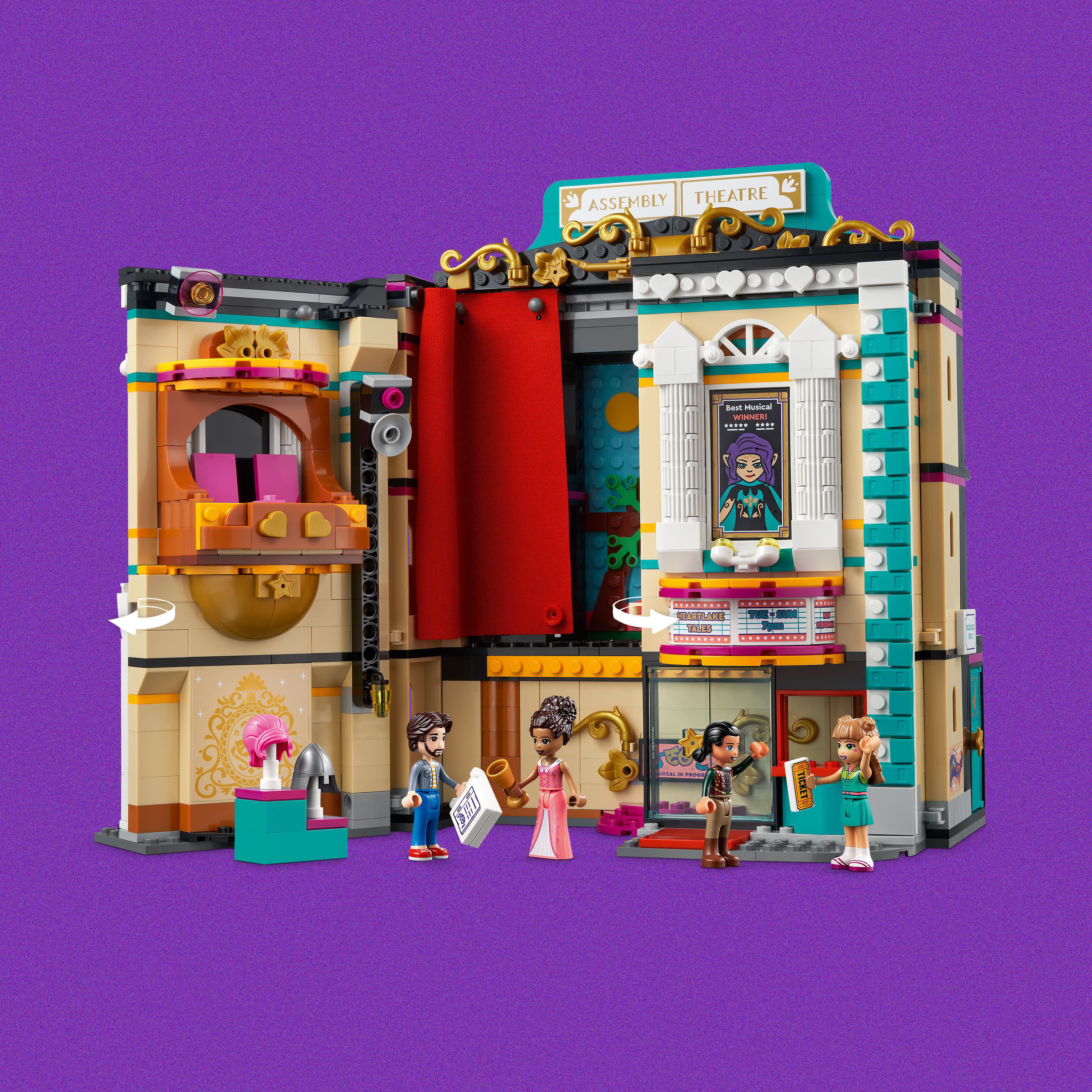 LEGO Friends Andrea’s Theater School Playset, 41714 Creative Toy, Gift Idea for Kids, Girls and Boys 8 Plus Years Old with 4 Mini-Dolls and Props Accessories