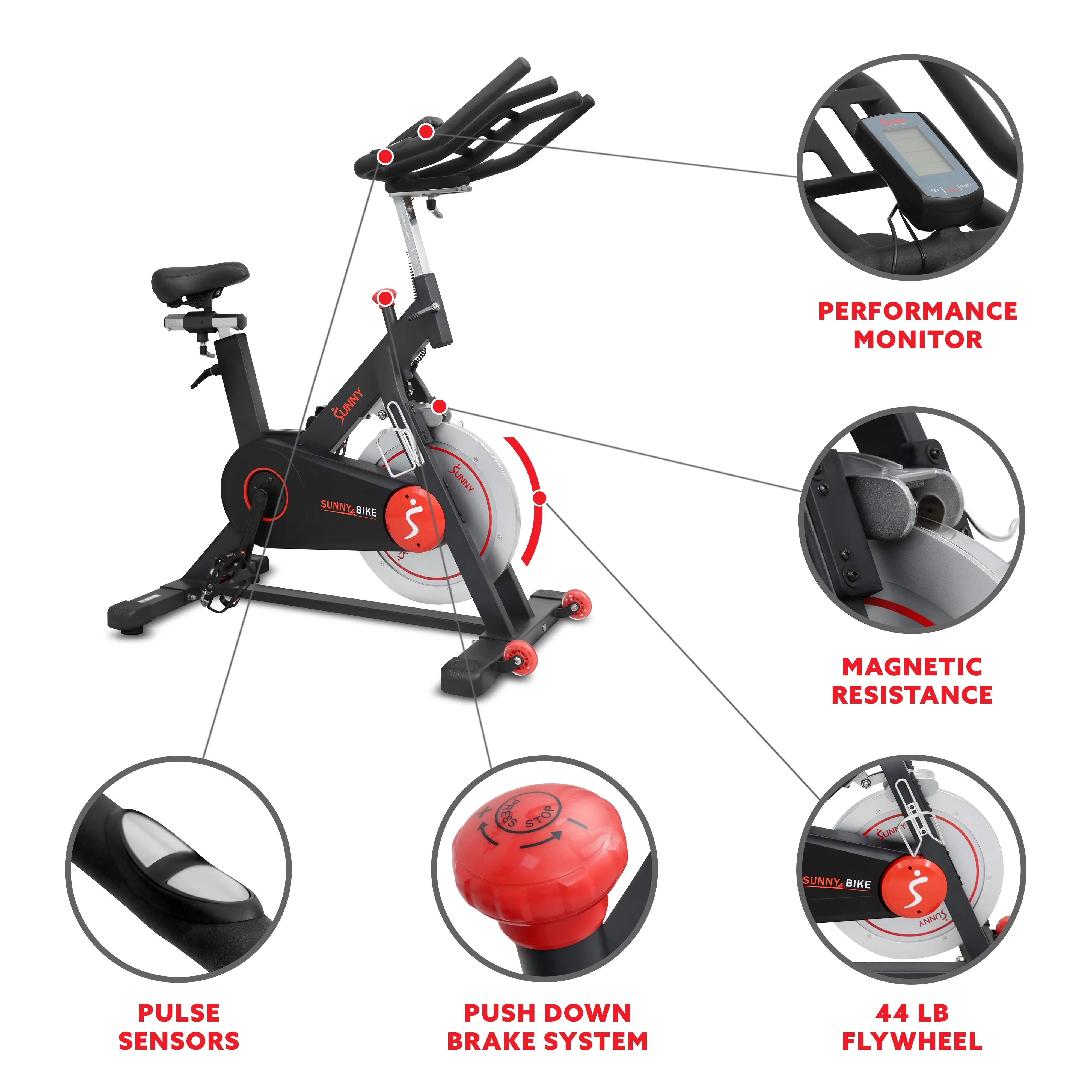 Sunny Health & Fitness Training Cycle Performance Bike – SF-B121021