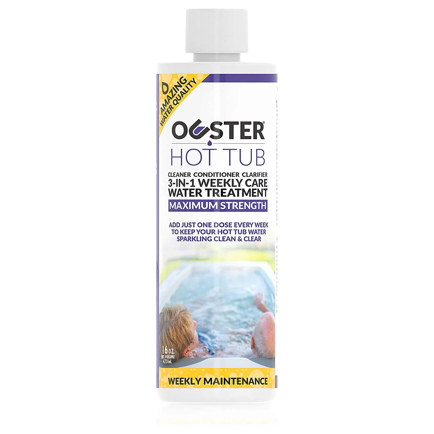 Bio Ouster 3in1 Weekly Hot Tub Cleaner, Clarifier & Conditioner, Inflatable Hot Tub liquid Chemicals 32oz