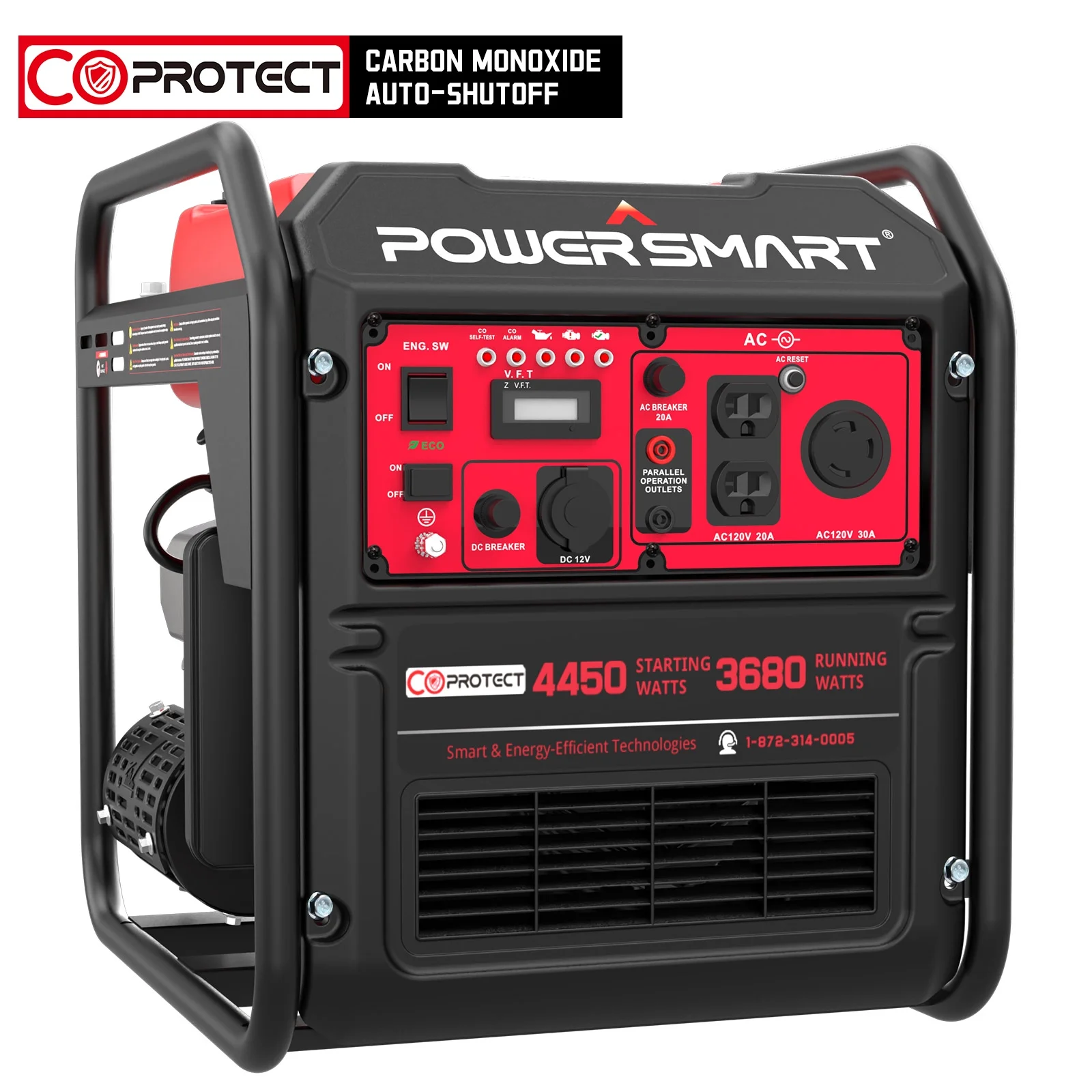 PowerSmart 4450-Watt Gas Generator, CO Detect,EPA Compliant Home backup