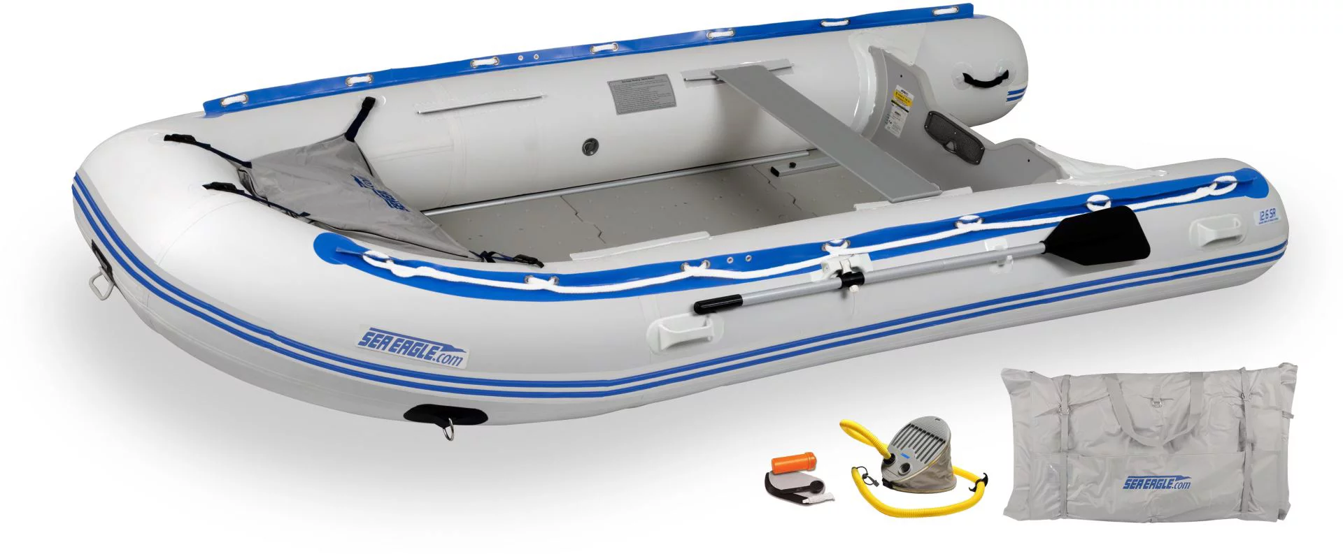 Sea Eagle 12’6″ Sport Runabout Drop Stitch Deluxe Package Inflatable Boat